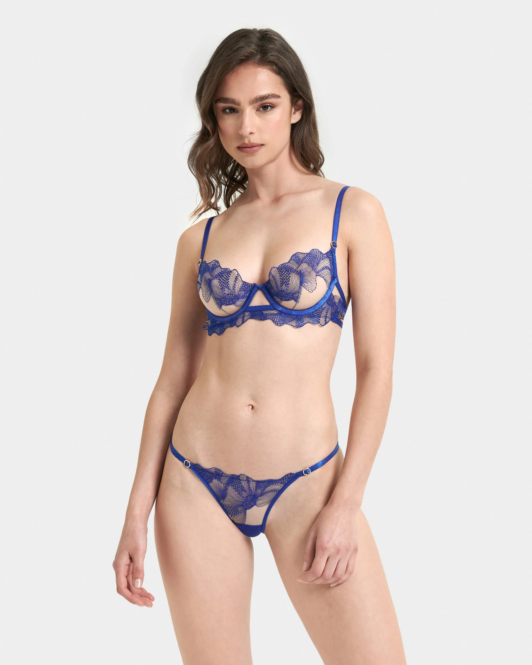 Adeline Brief Sheer/Surf the Web Blue - Image 2