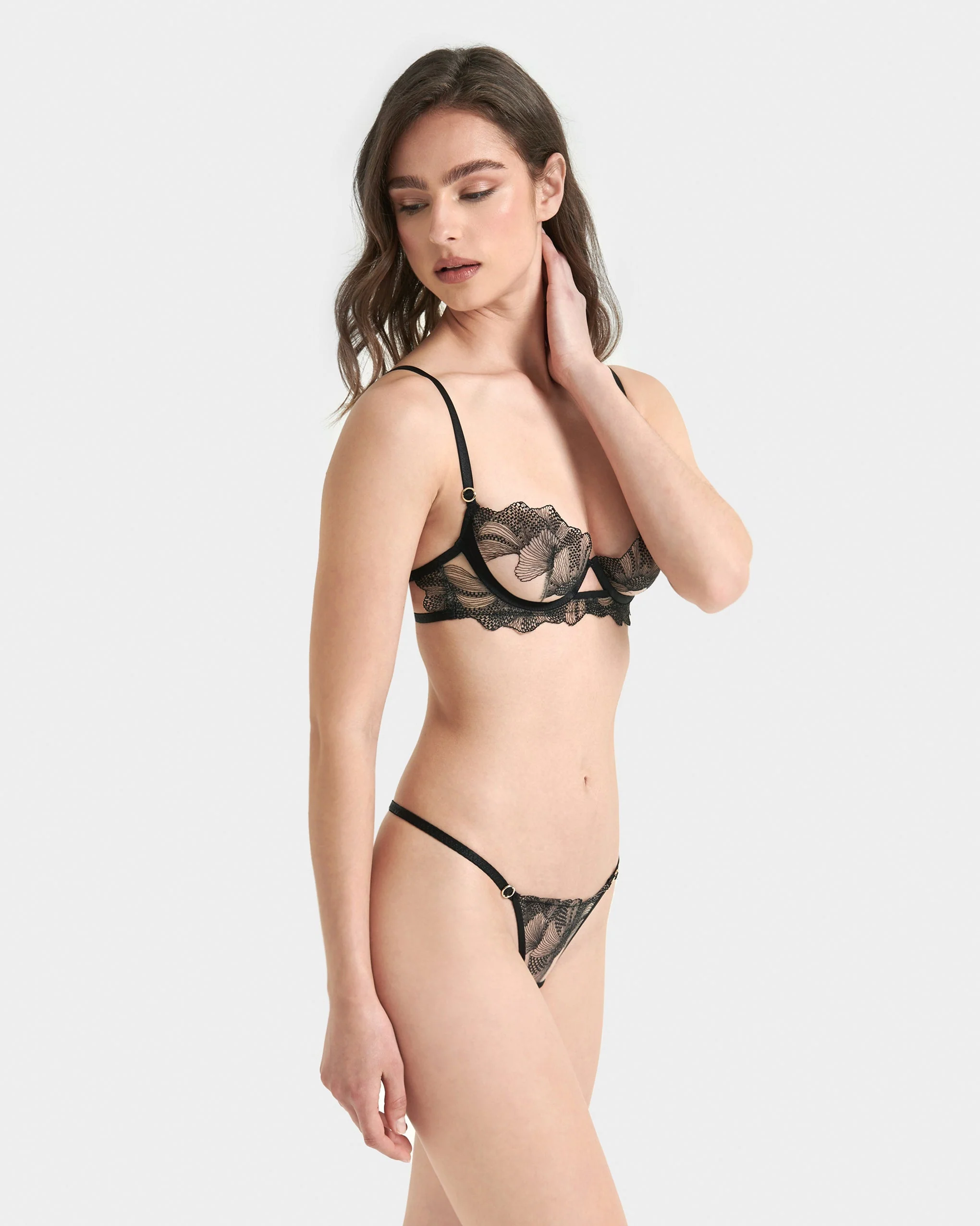 Adeline Thong Sheer/Black - Image 2