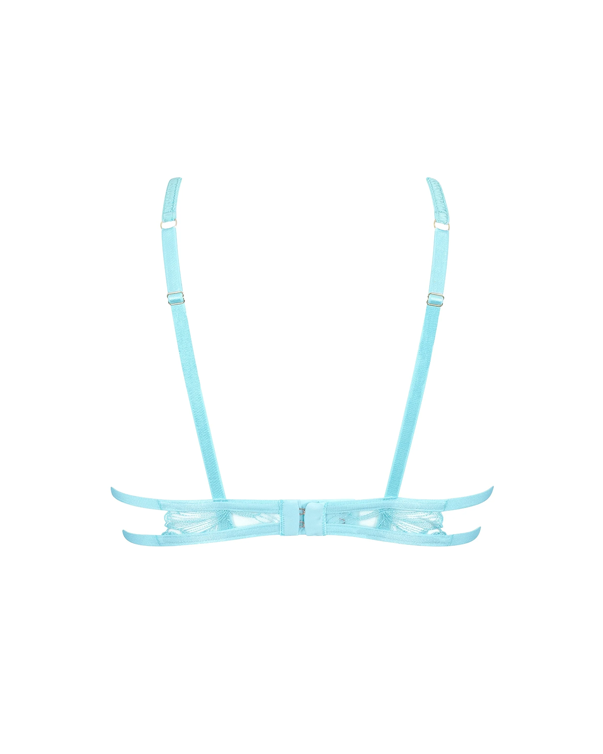 Alula Embroidered Sheer Bra Blue - Image 6