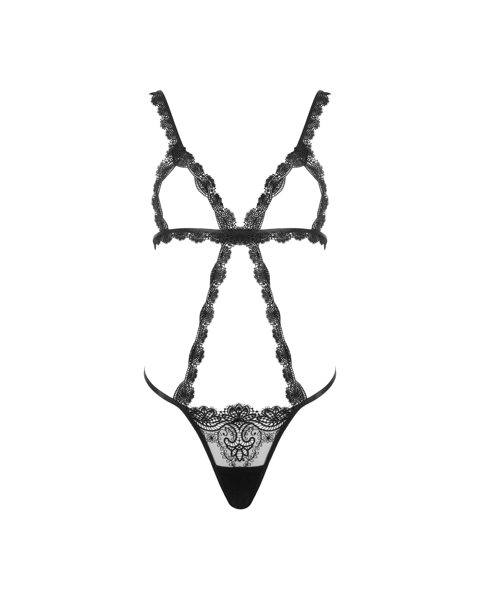 Arella Open Bodysuit Black - Image 5