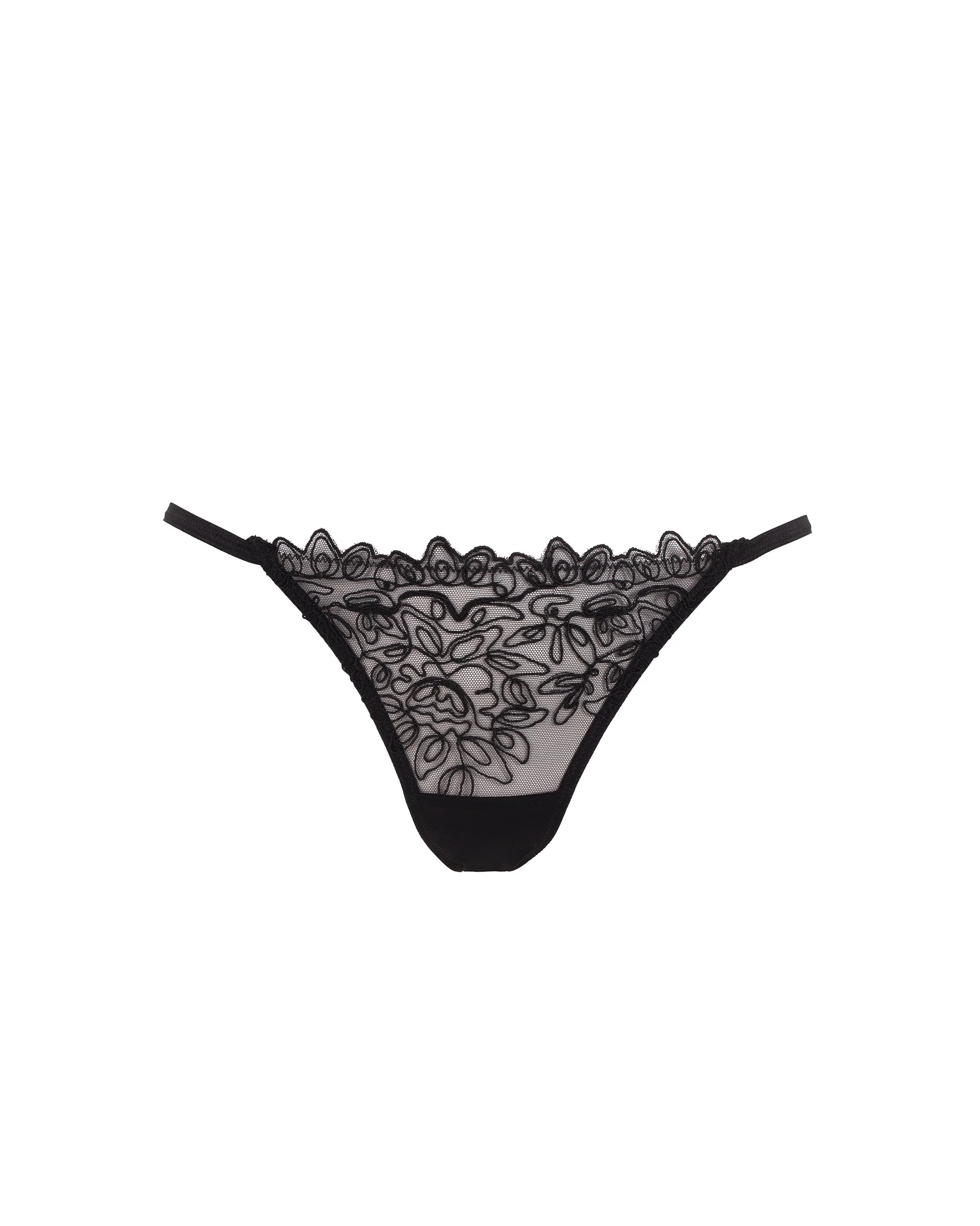 Audrey Embroidered Brief Black - Image 5
