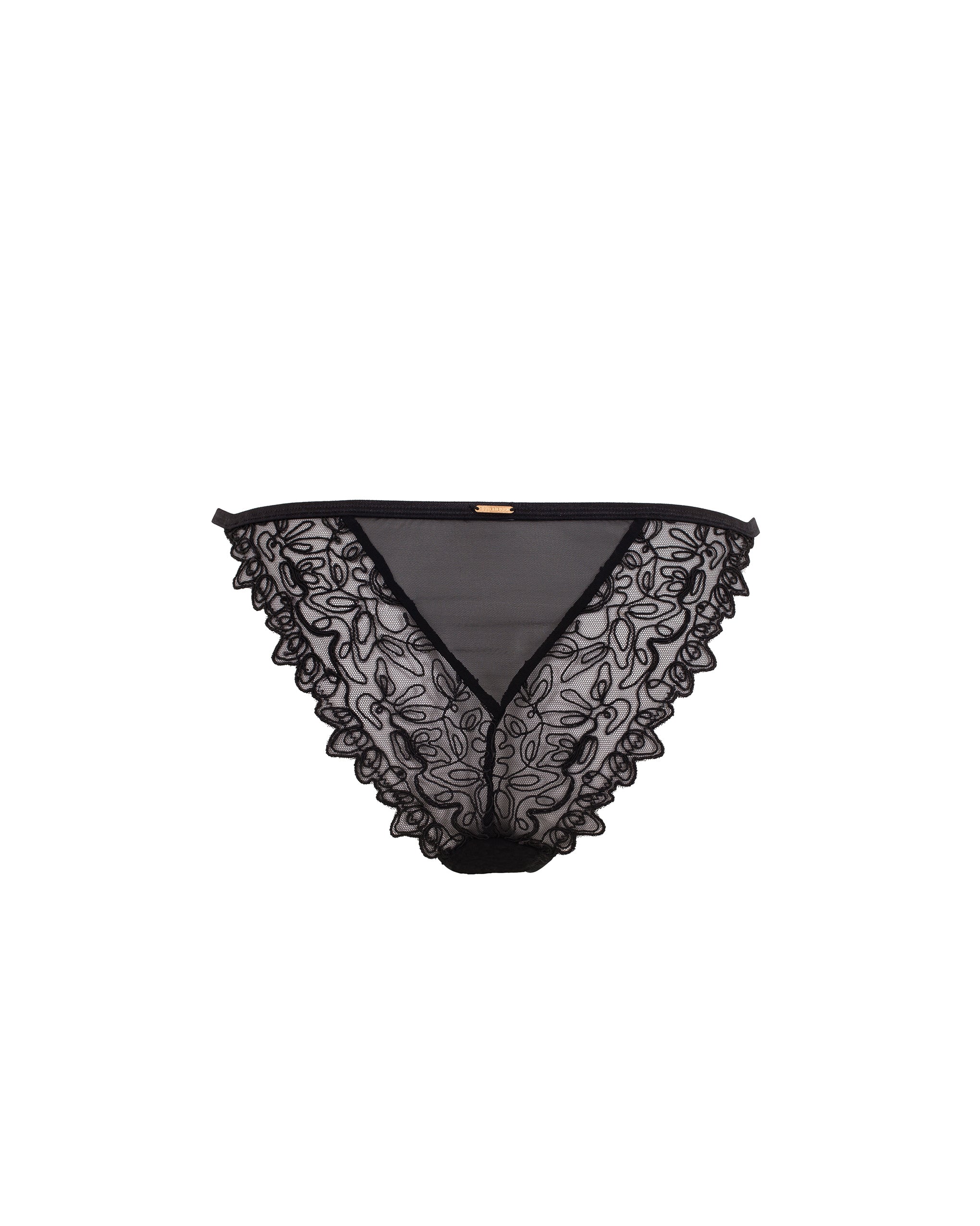 Audrey Embroidered Brief Black - Image 6