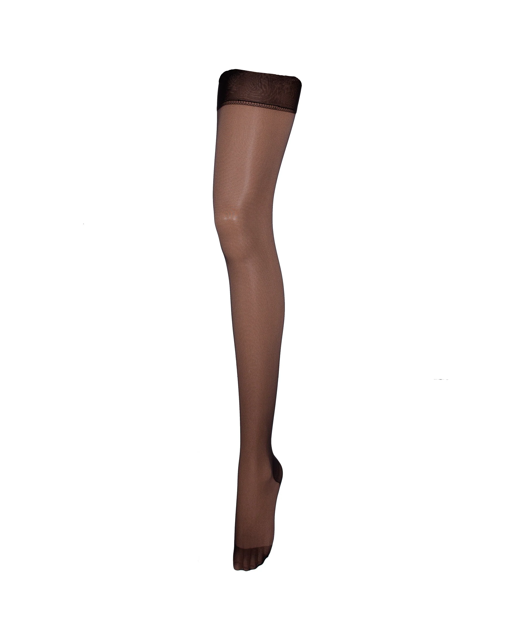 Back Seam Leg/Plain Top Stockings Black - Image 6