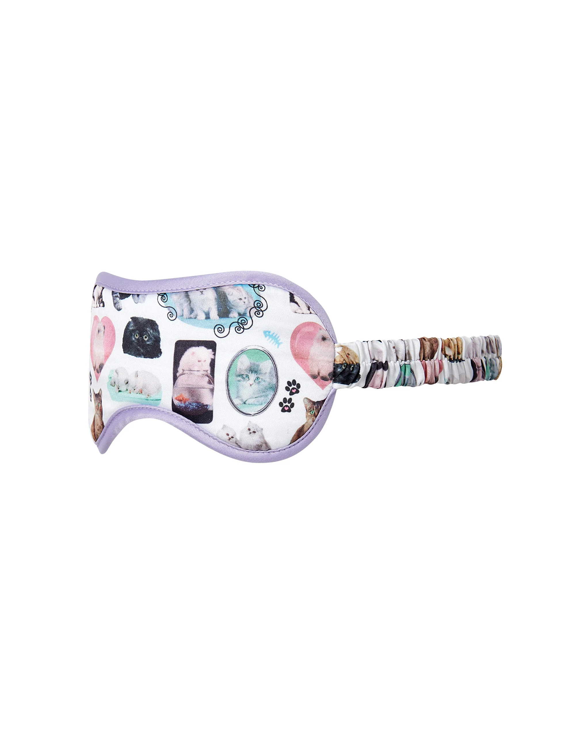 BB x Ashley Williams Kitten Print Luxury Satin Eye Mask - Image 6