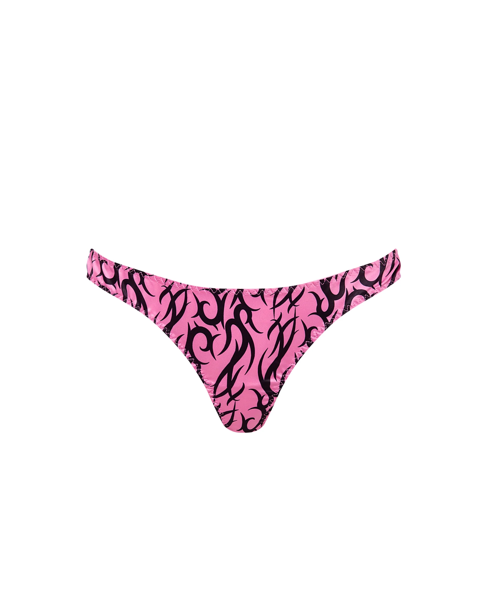 BB x Ashley Williams Tattoo Print Luxury Satin Thong - Image 5