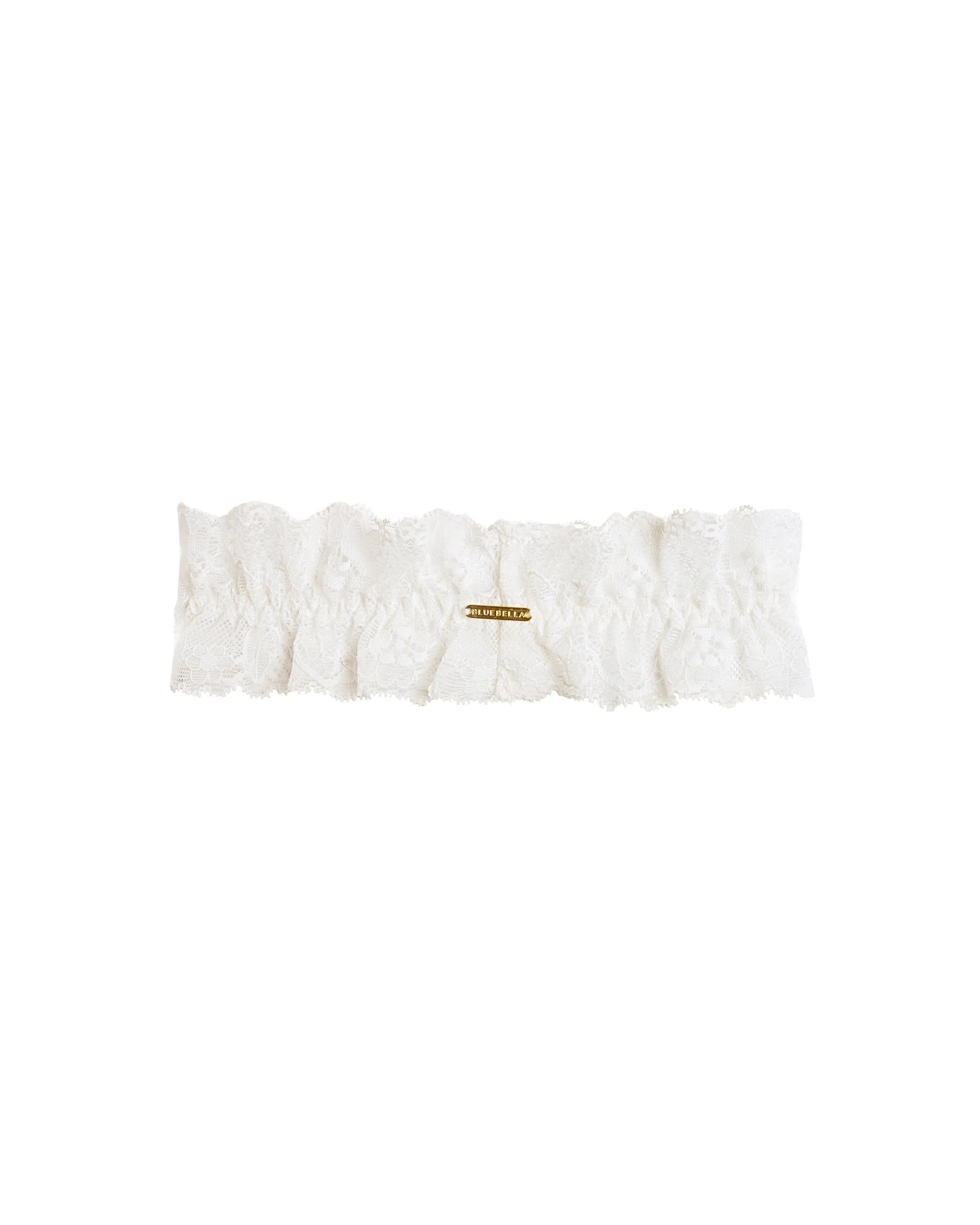 Ivory & Blue Bridal Garter in Lace - Image 6