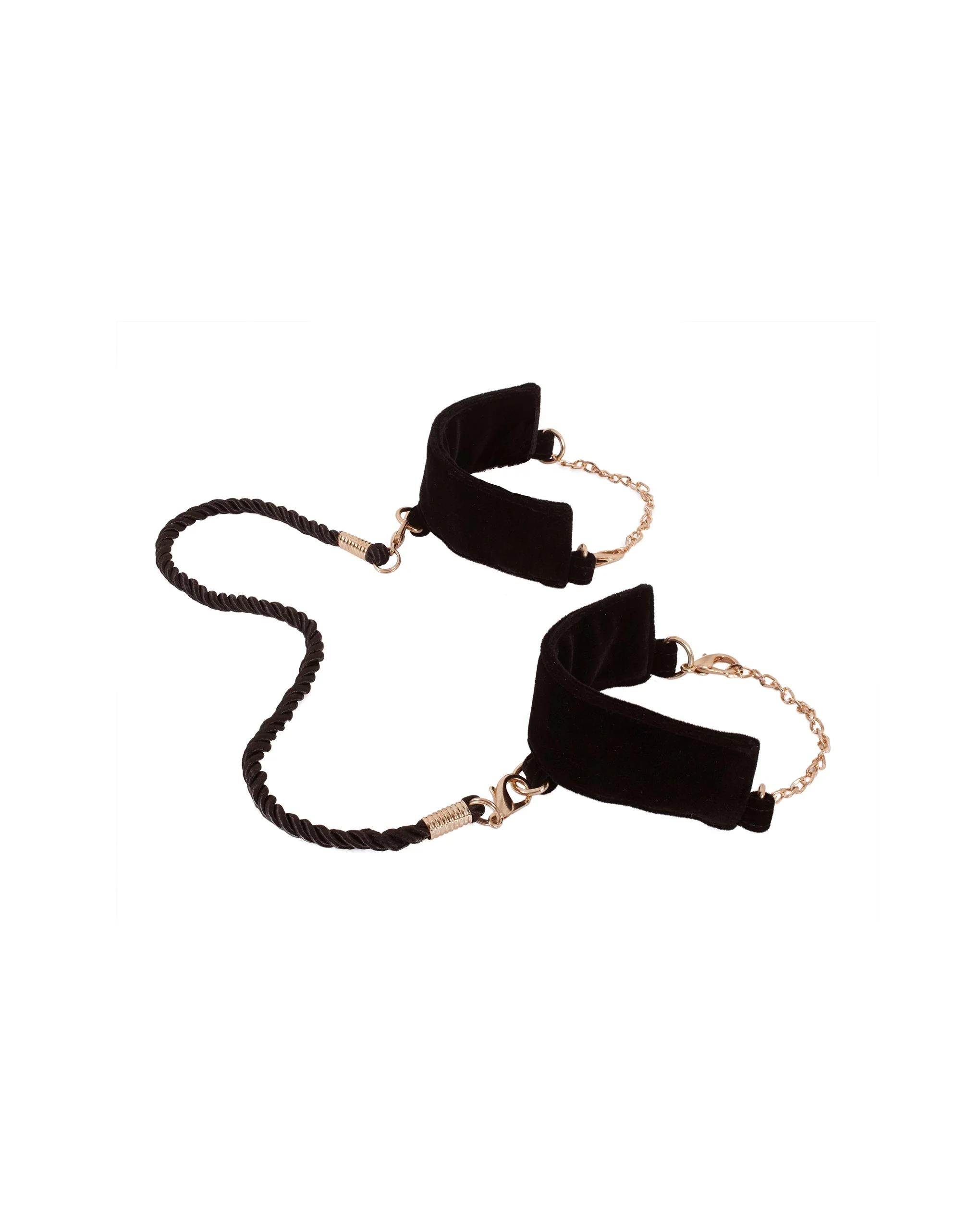Brooke Velvet & Rope Cuffs Black - Image 5