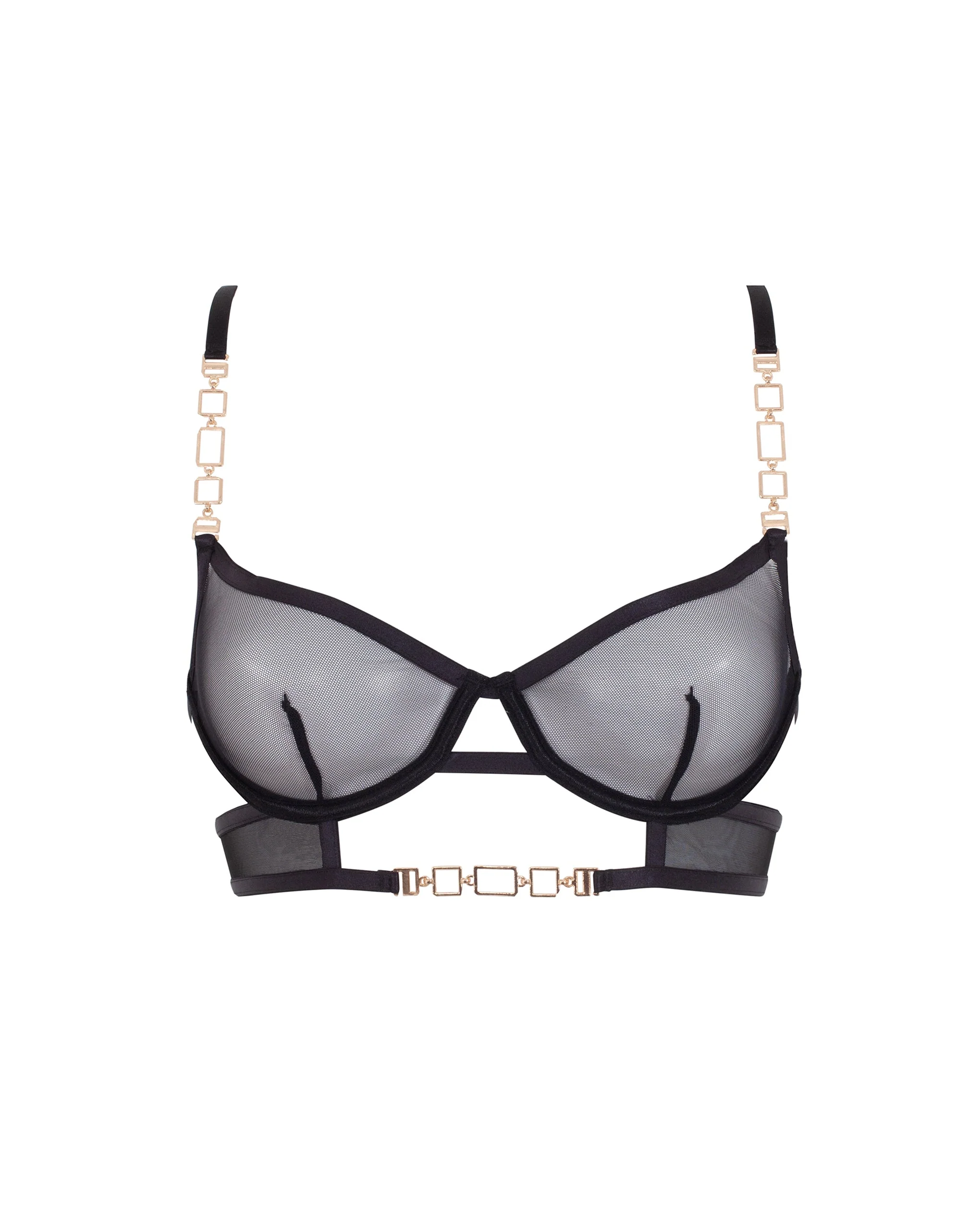 Calypso Mesh Bra Black/Gold - Image 5