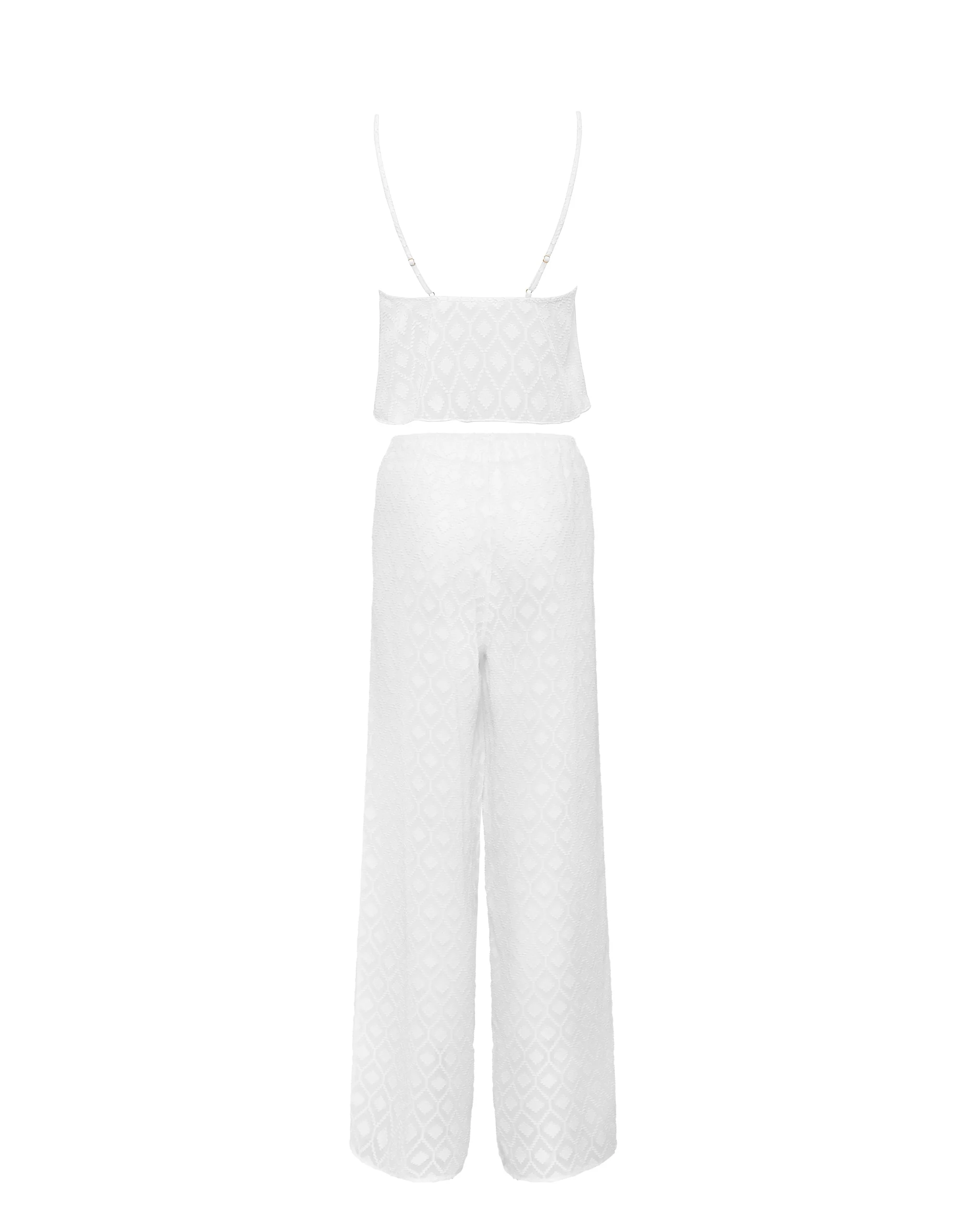 Cassat Cami & Trouser Set White - Image 6