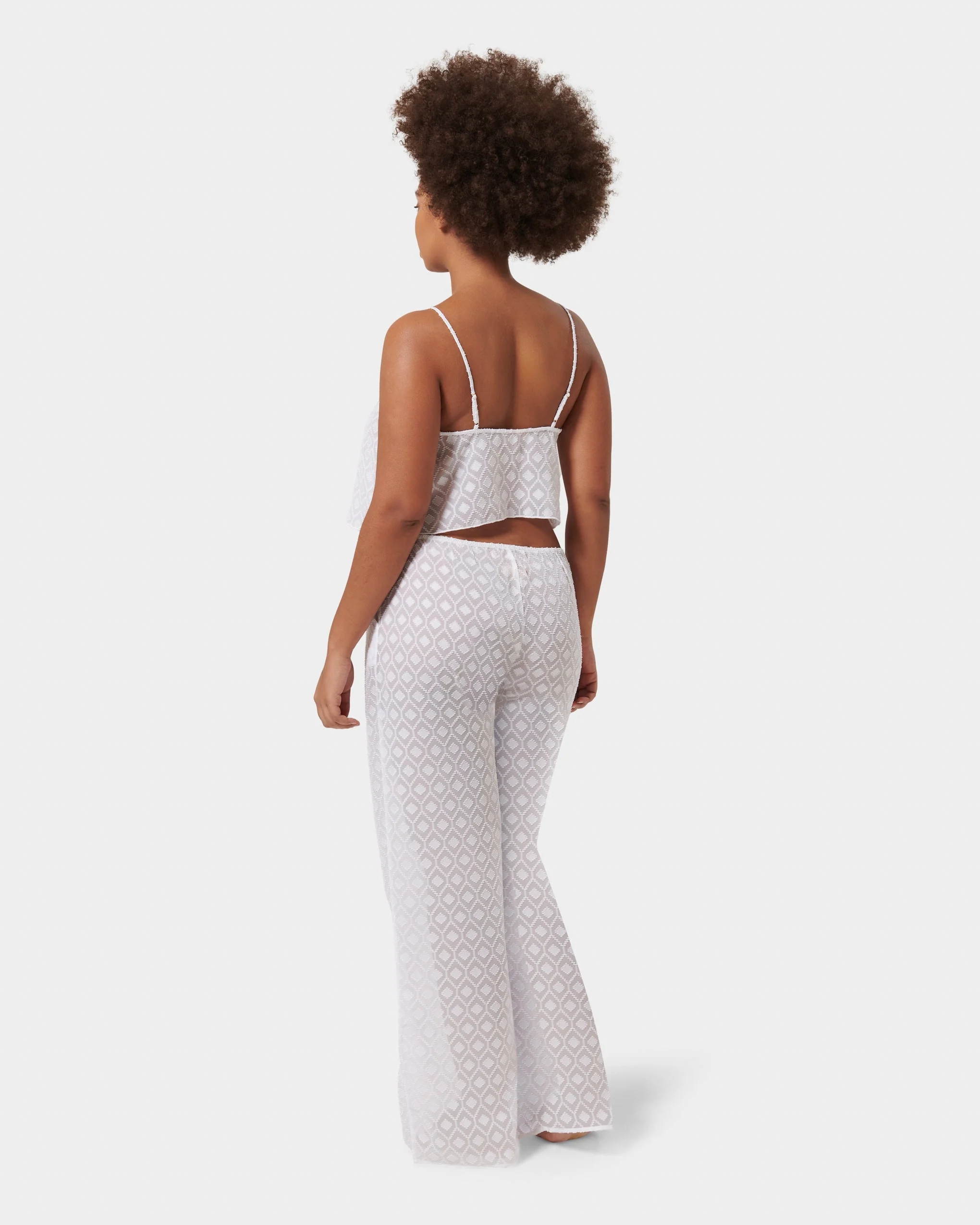 Cassat Cami & Trouser Set White - Image 9