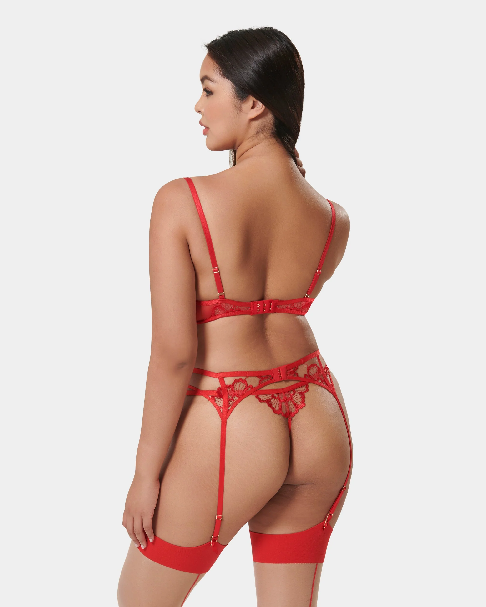Catalina Suspender Red/Sheer - Image 10