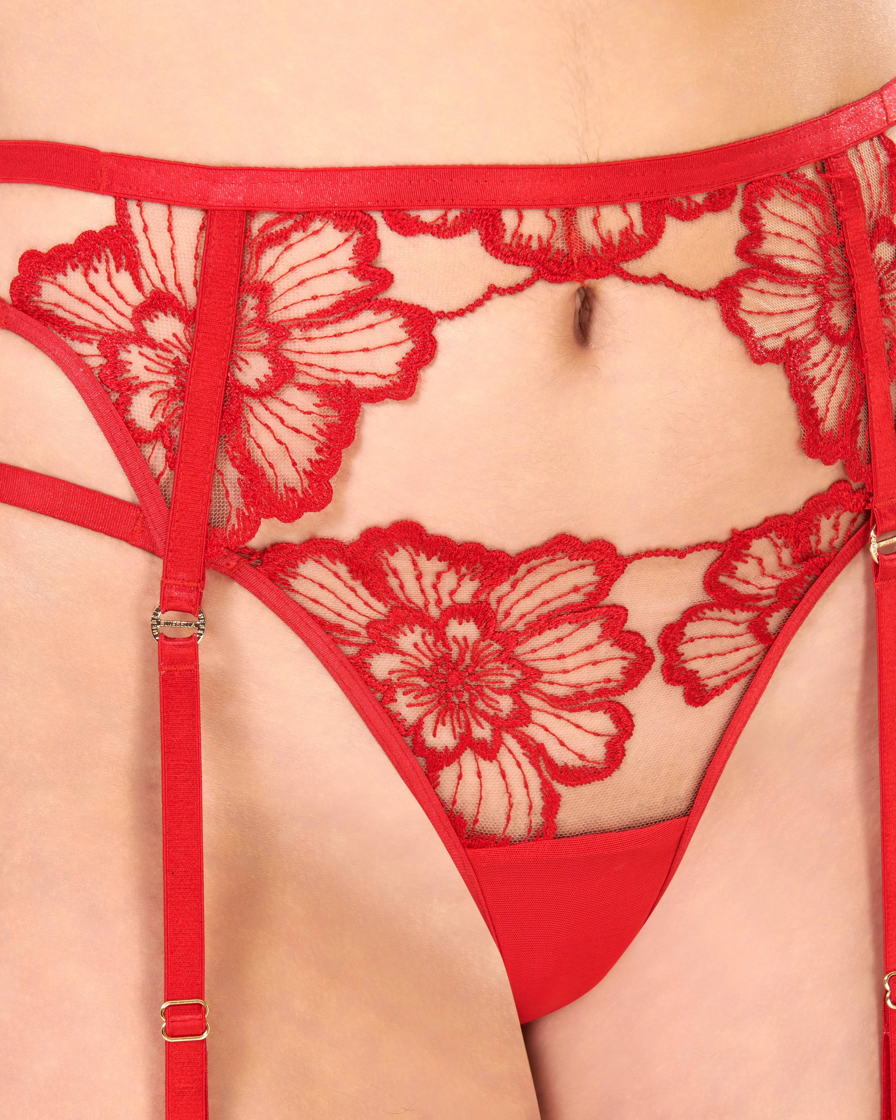 Catalina Suspender Red/Sheer - Image 4