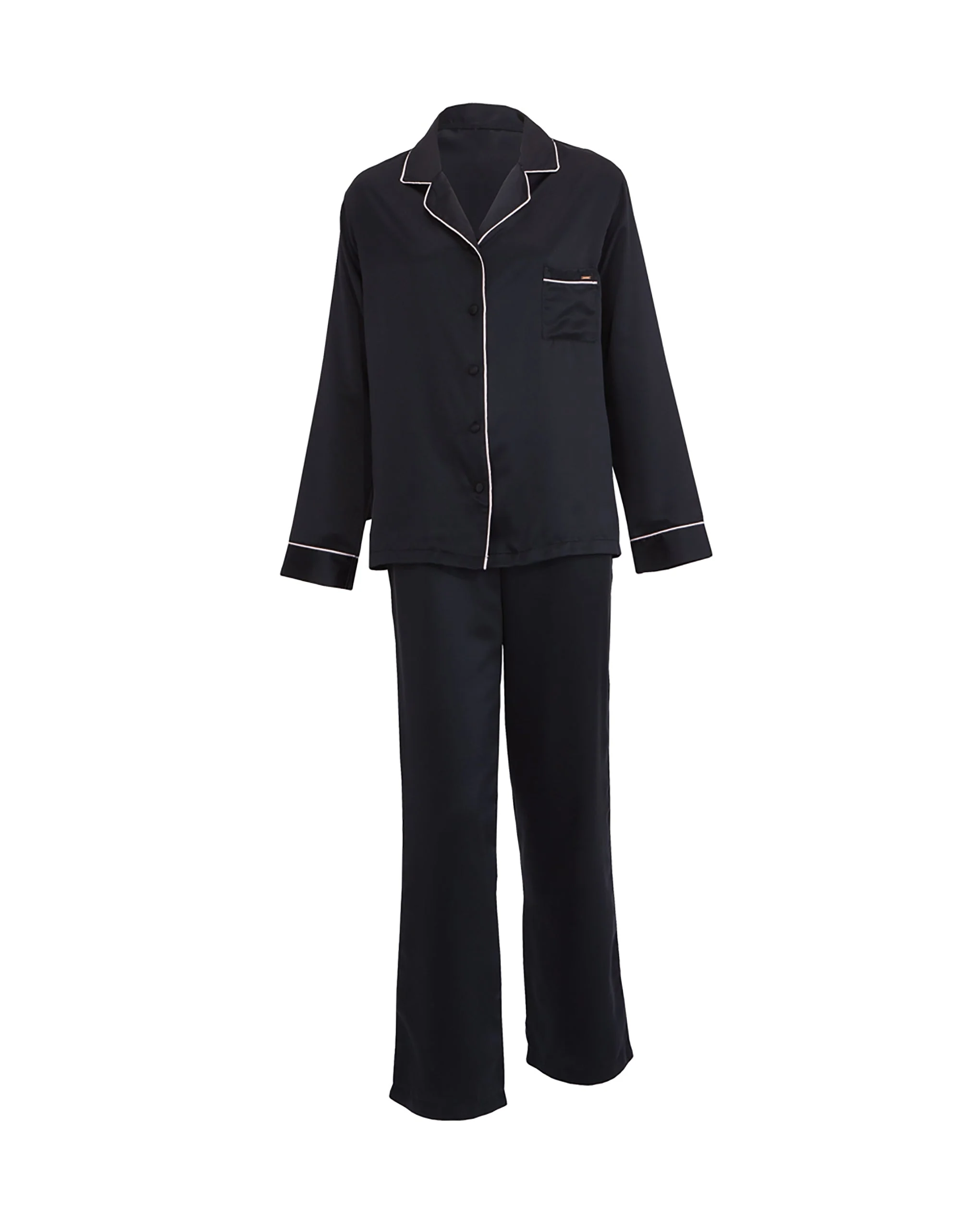 Claudia Shirt and Trouser Set Black/Pale Pink - Image 5