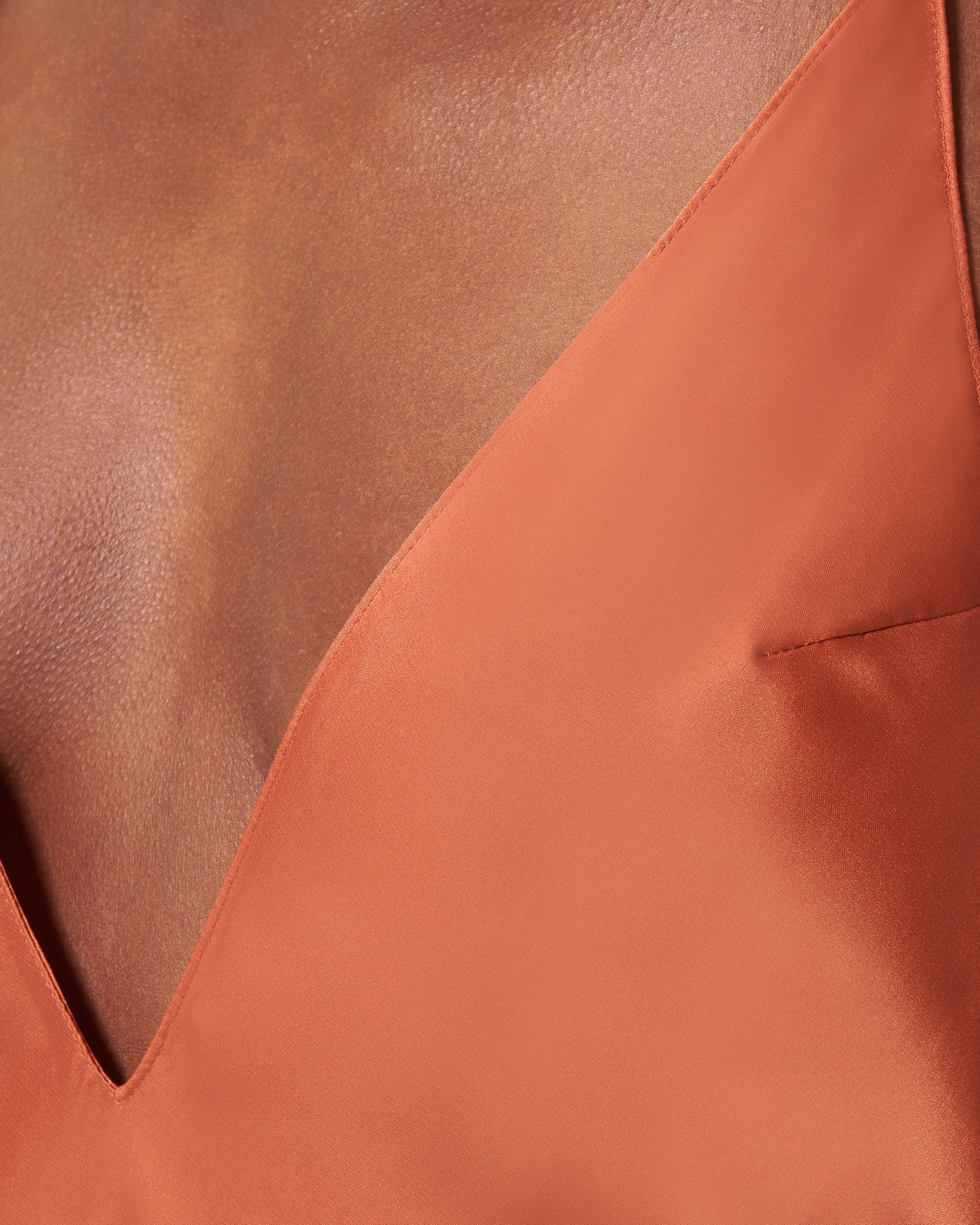 Clea Satin Chemise Baked Clay - Image 4