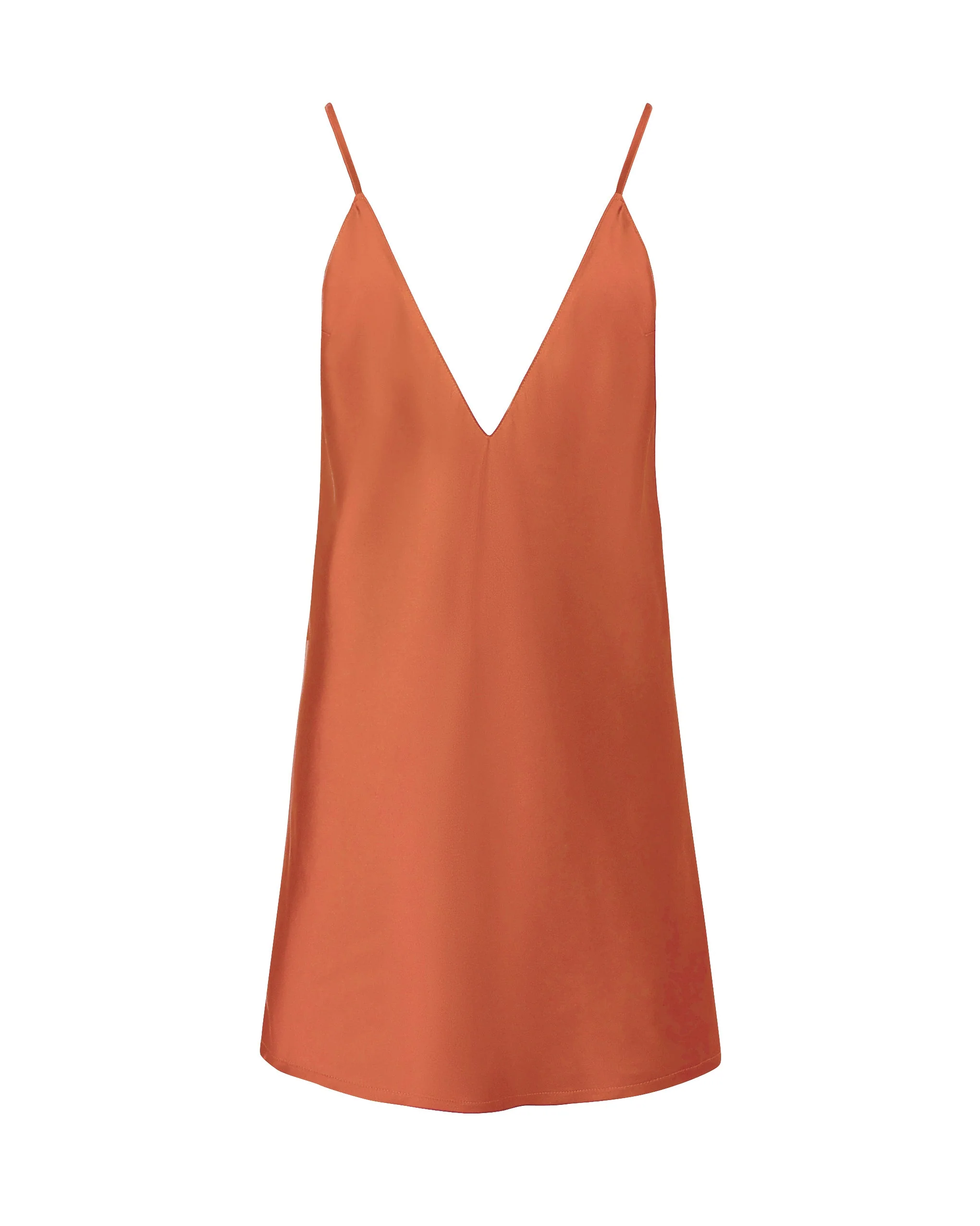 Clea Satin Chemise Baked Clay - Image 5