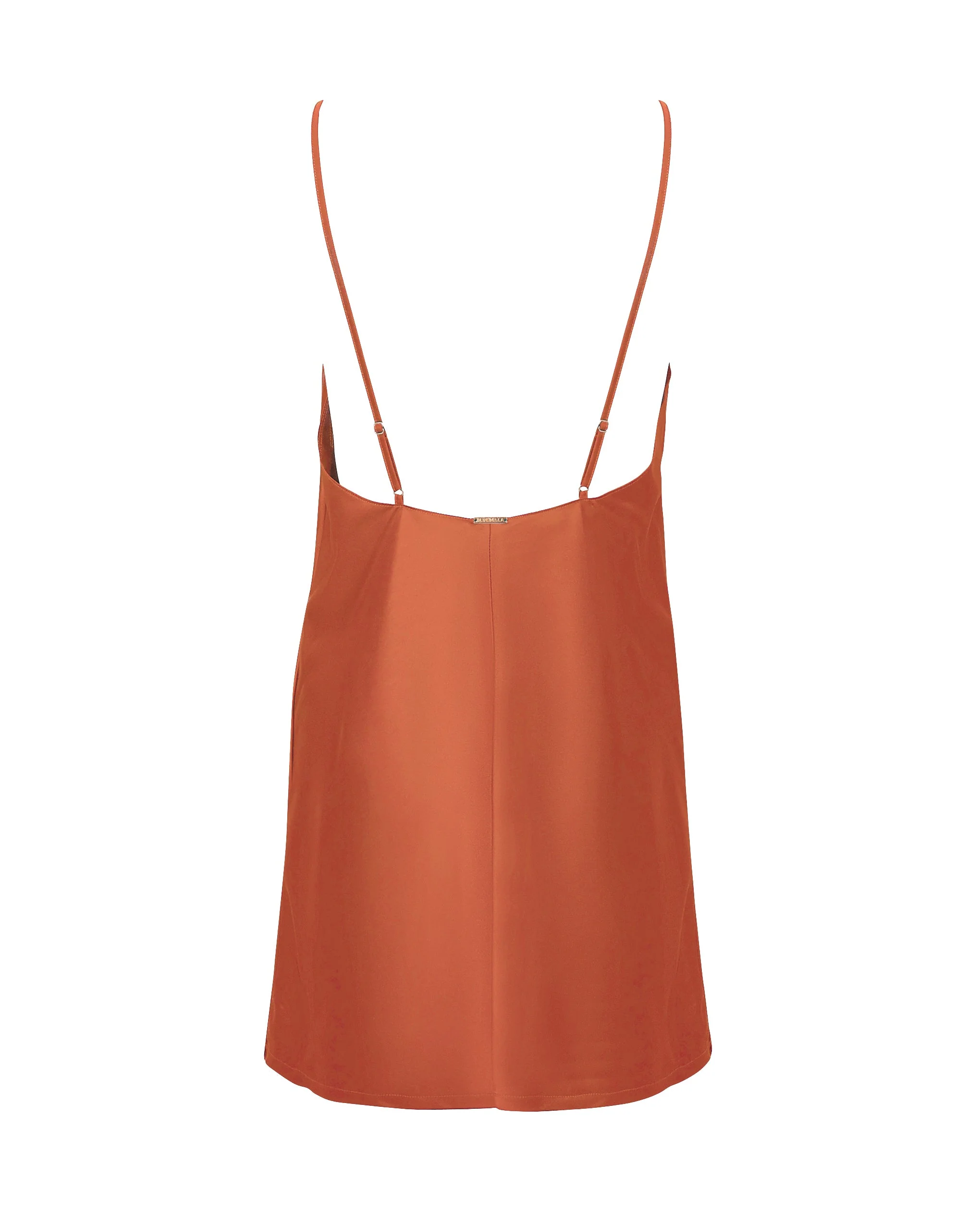 Clea Satin Chemise Baked Clay - Image 6