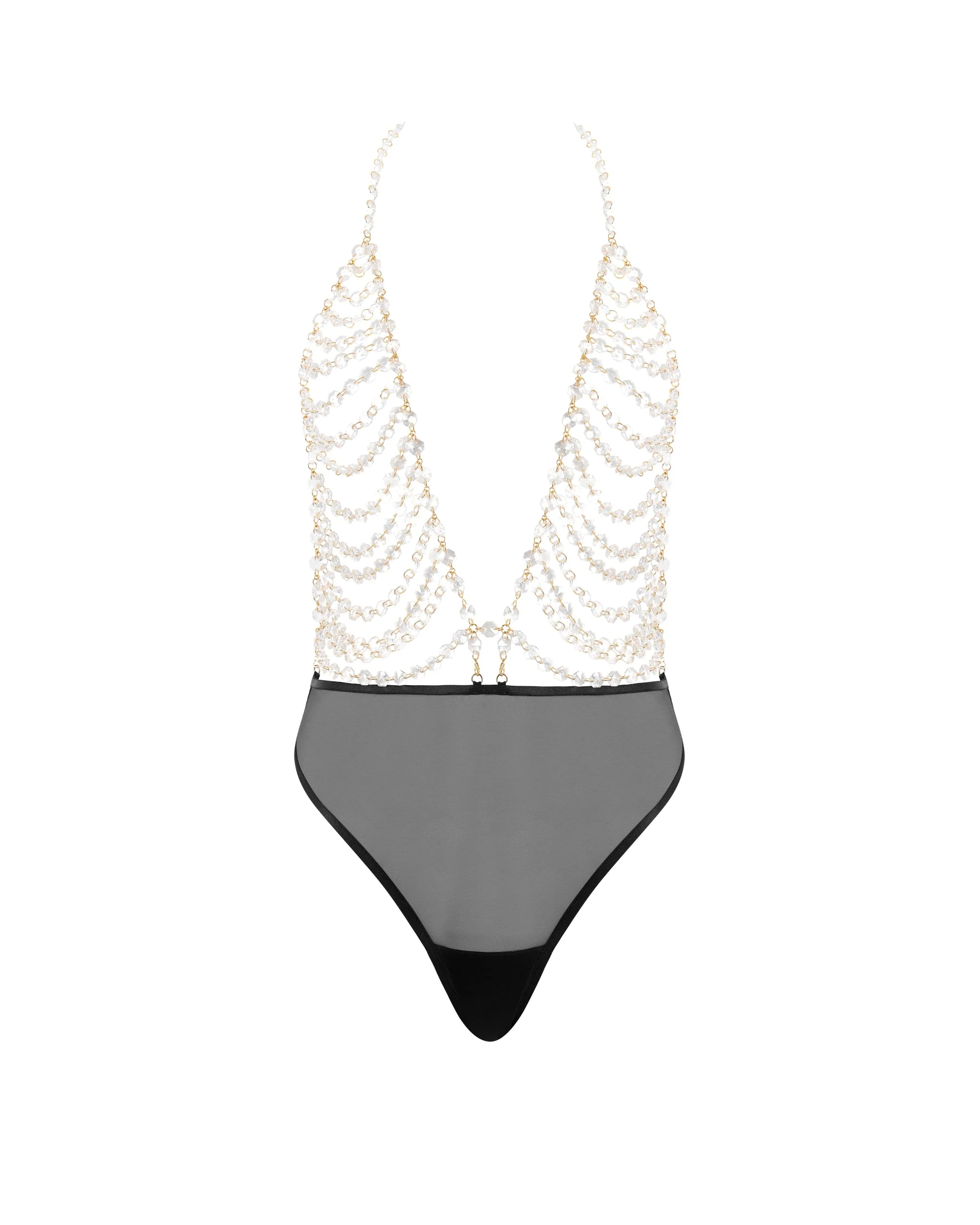 Crystal Bodysuit Clear/Black - Image 5