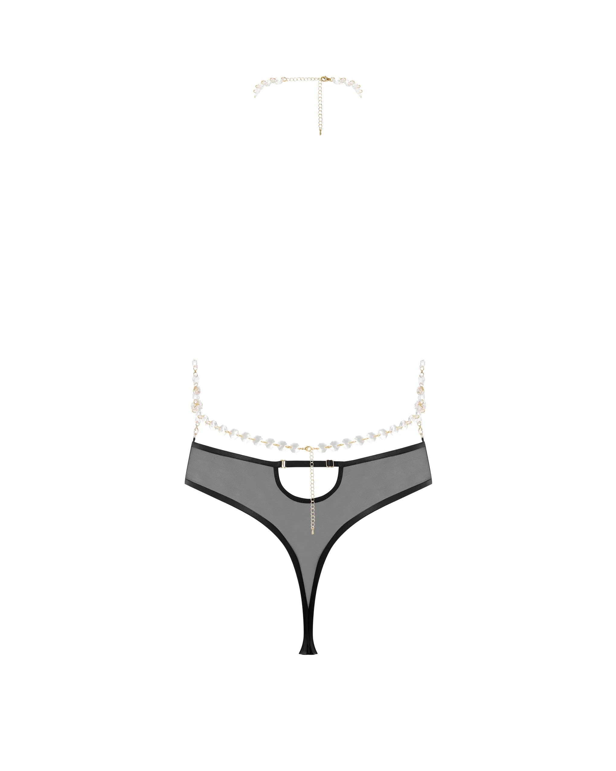 Crystal Bodysuit Clear/Black - Image 6