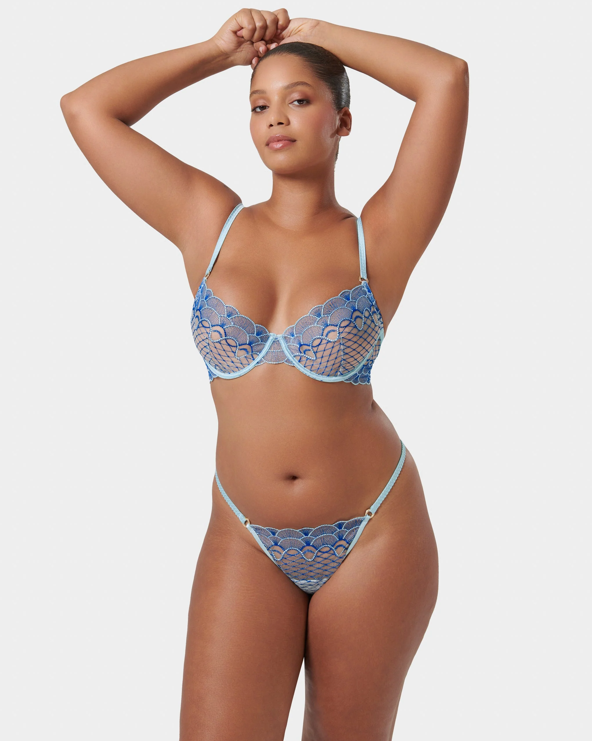 Elina Wired Bra Egyptian Blue/Island Paradise Blue/Sheer - Image 11
