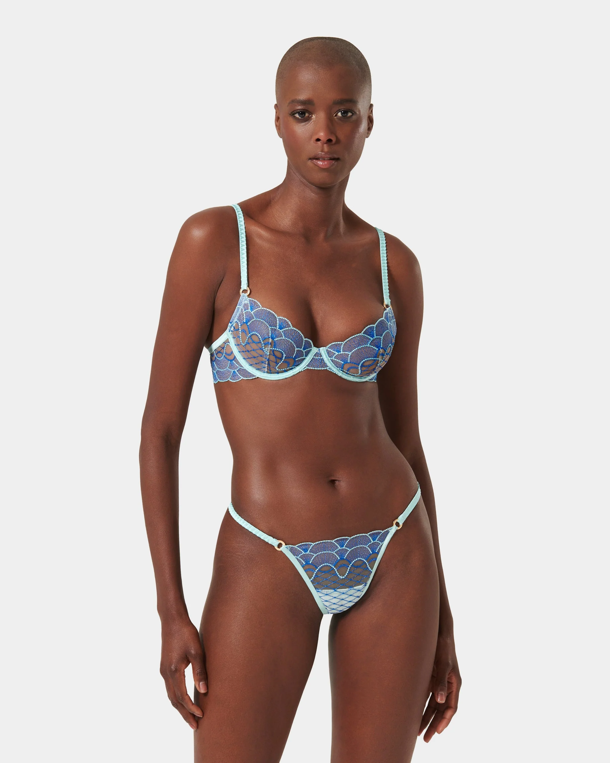 Elina Wired Bra Egyptian Blue/Island Paradise Blue/Sheer - Image 2