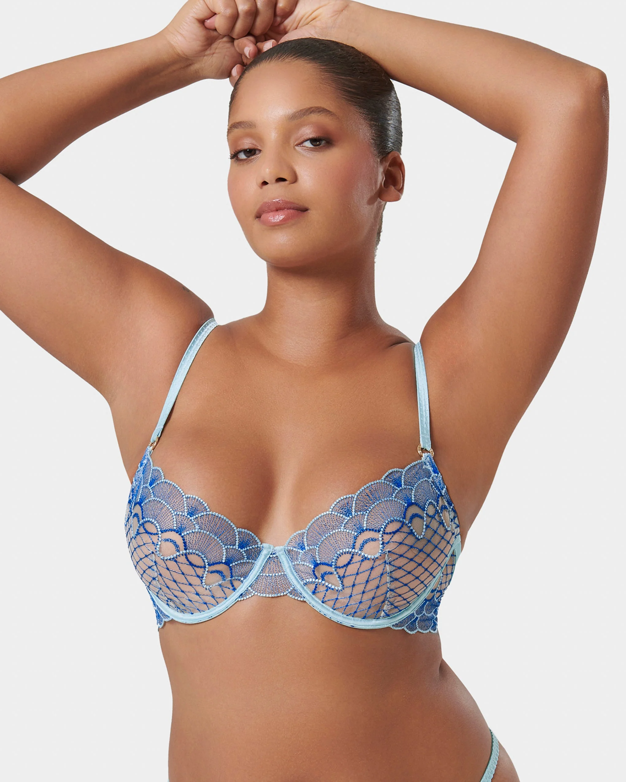 Elina Wired Bra Egyptian Blue/Island Paradise Blue/Sheer - Image 9