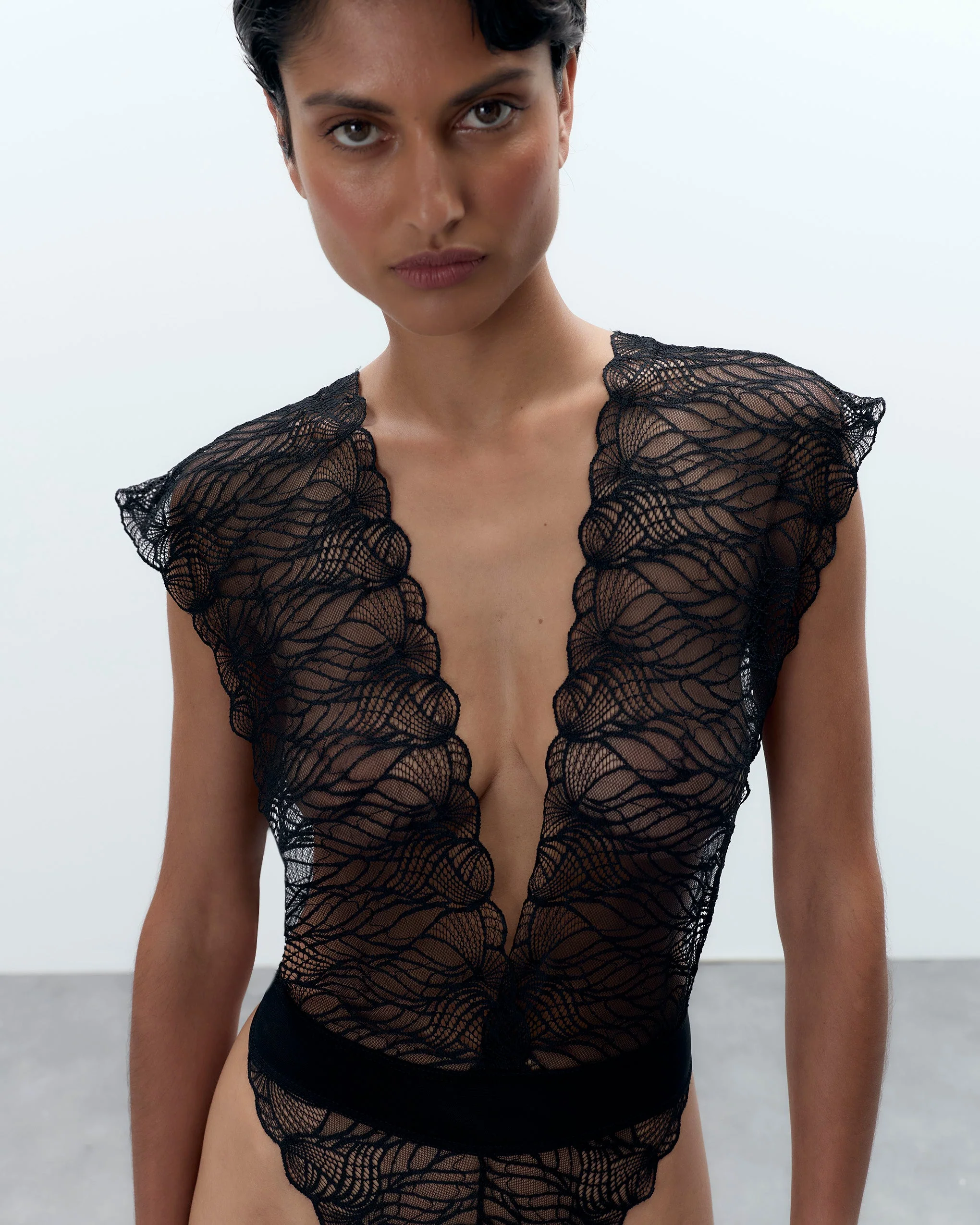 Emerson Lace Bodysuit Black - Image 4