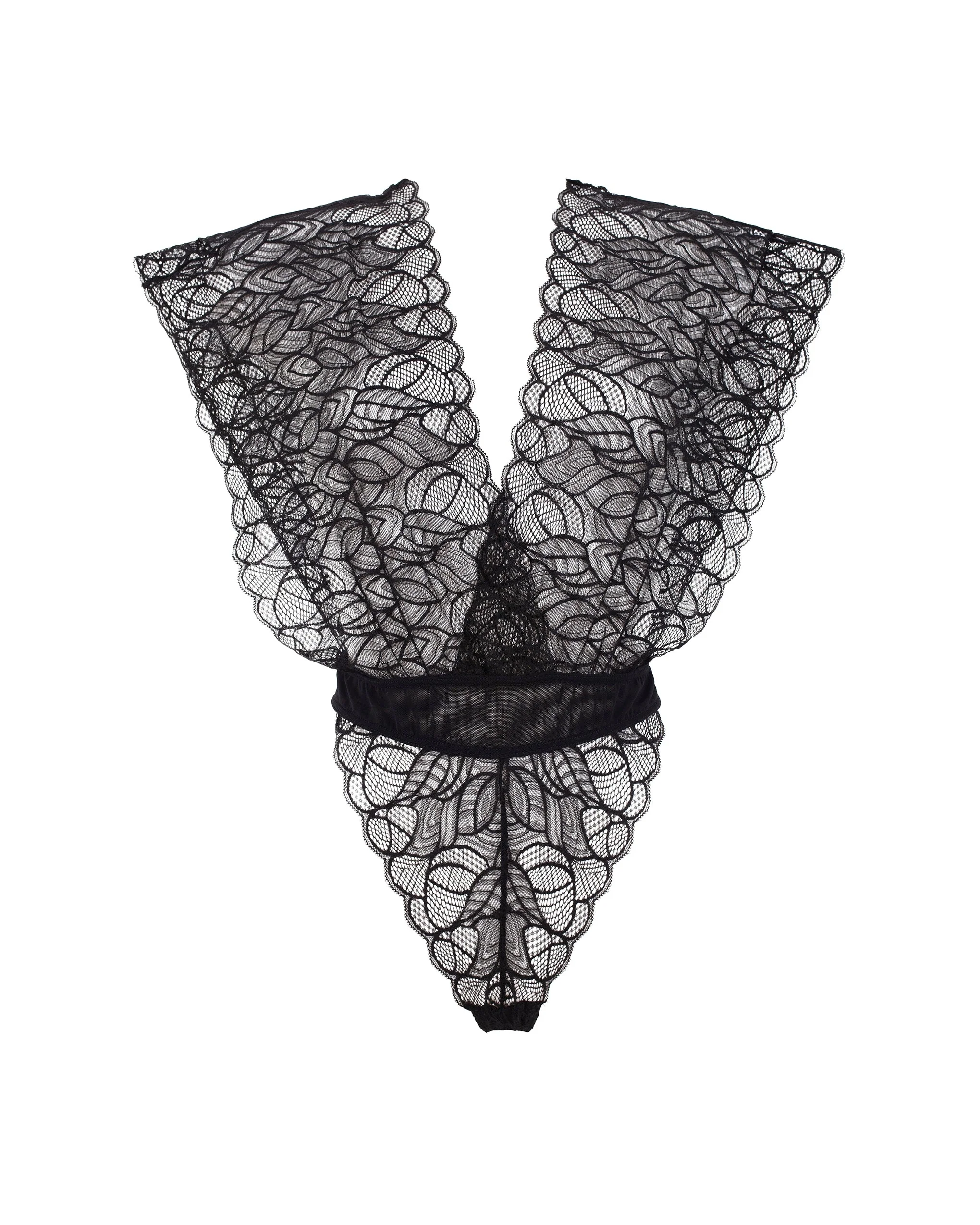 Emerson Lace Bodysuit Black - Image 5