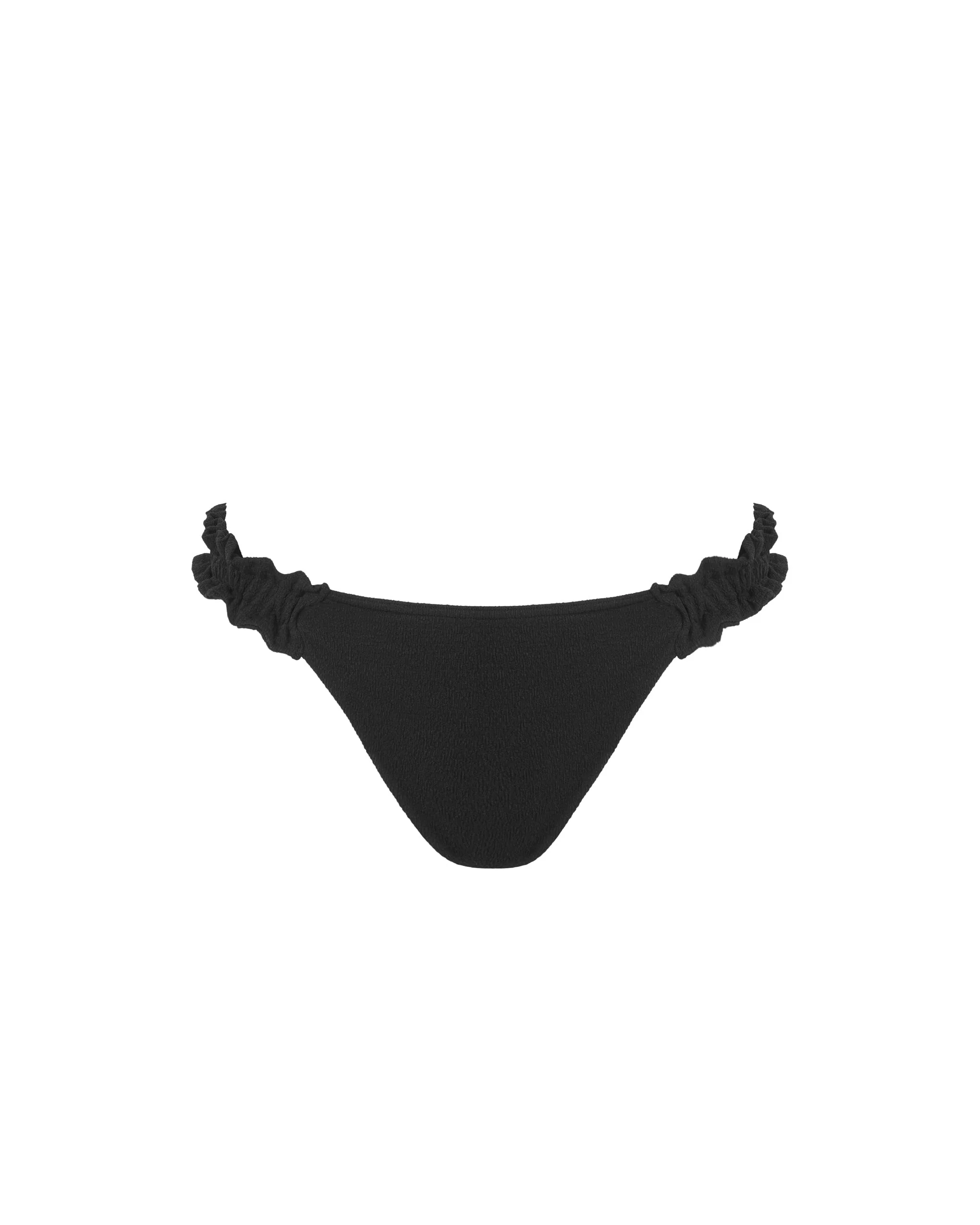 Flores Ruffle Bikini Brief Black - Image 5