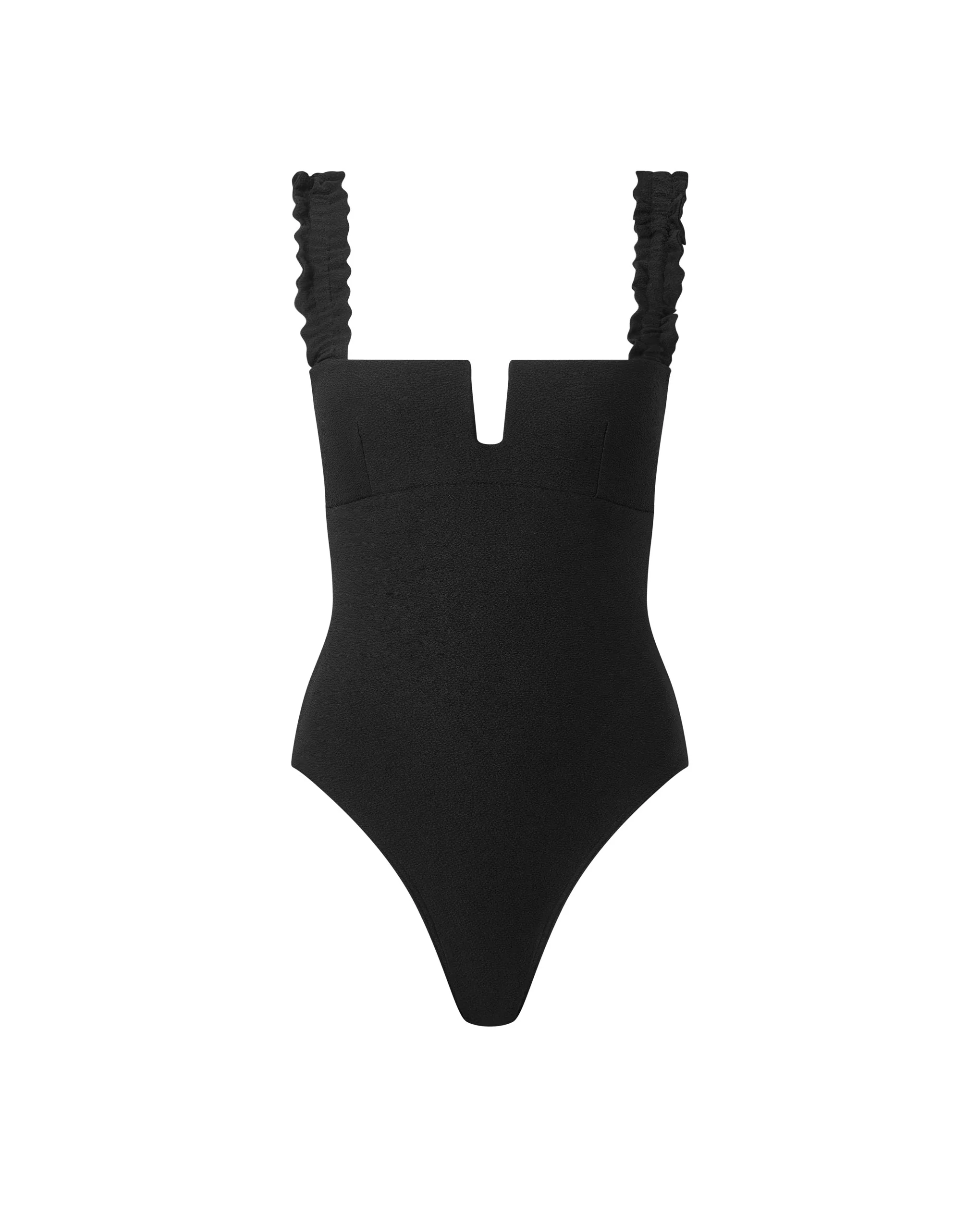 Flores Ruffle Swimsuit Black - Image 5