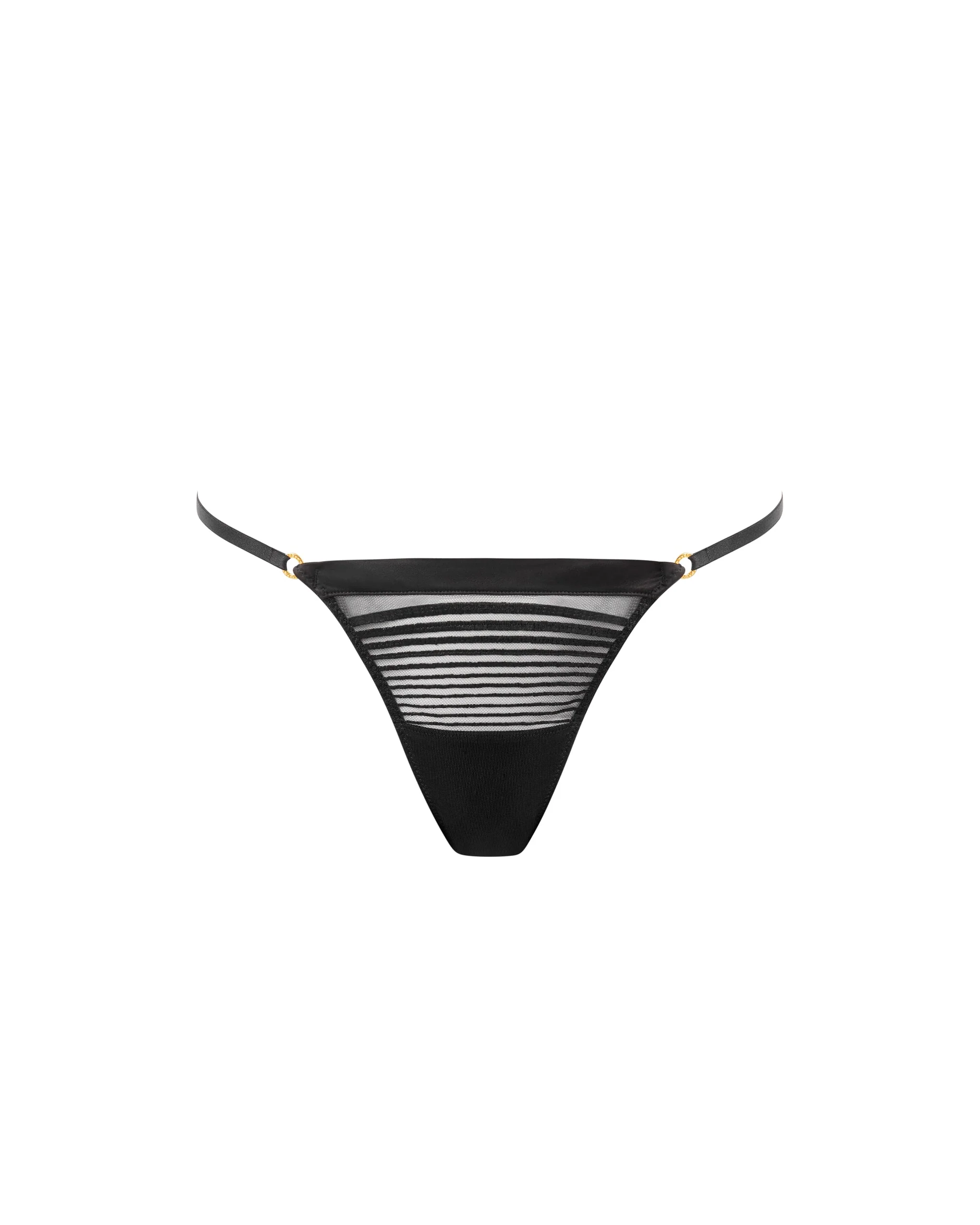 Flyn Embroidered Thong Black - Image 5