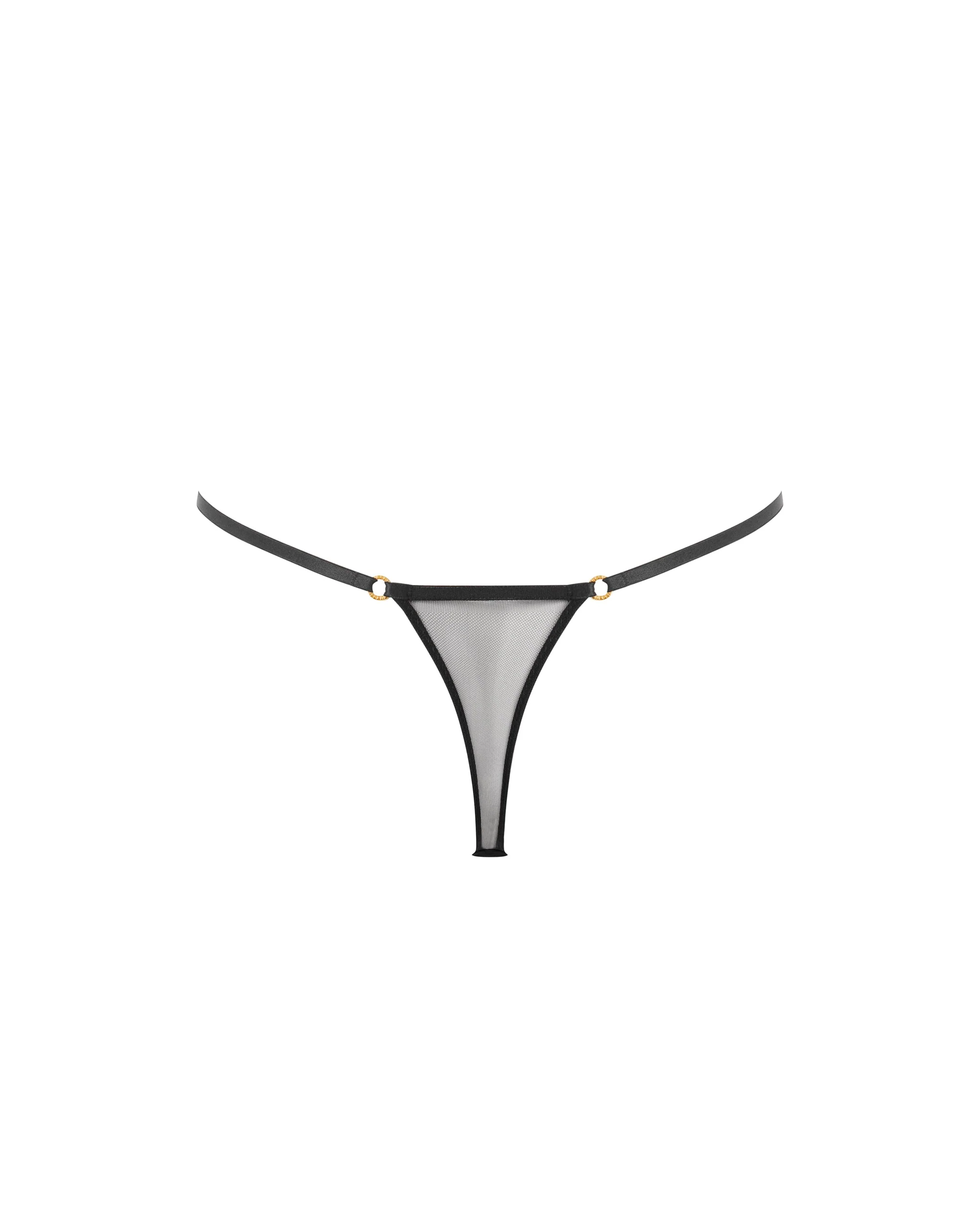 Flyn Embroidered Thong Black - Image 6