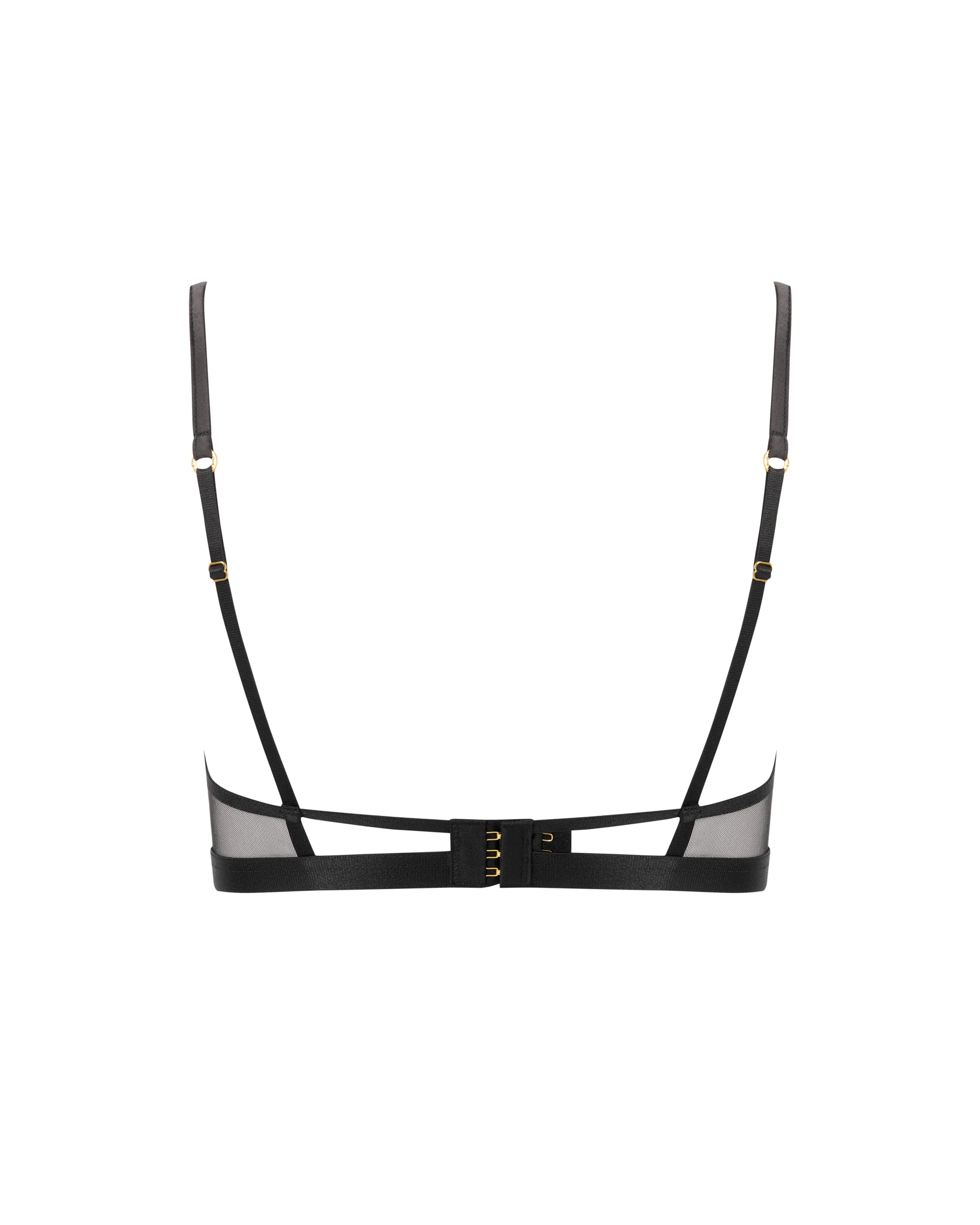 Flyn Embroidered Longline Bra Black - Image 6