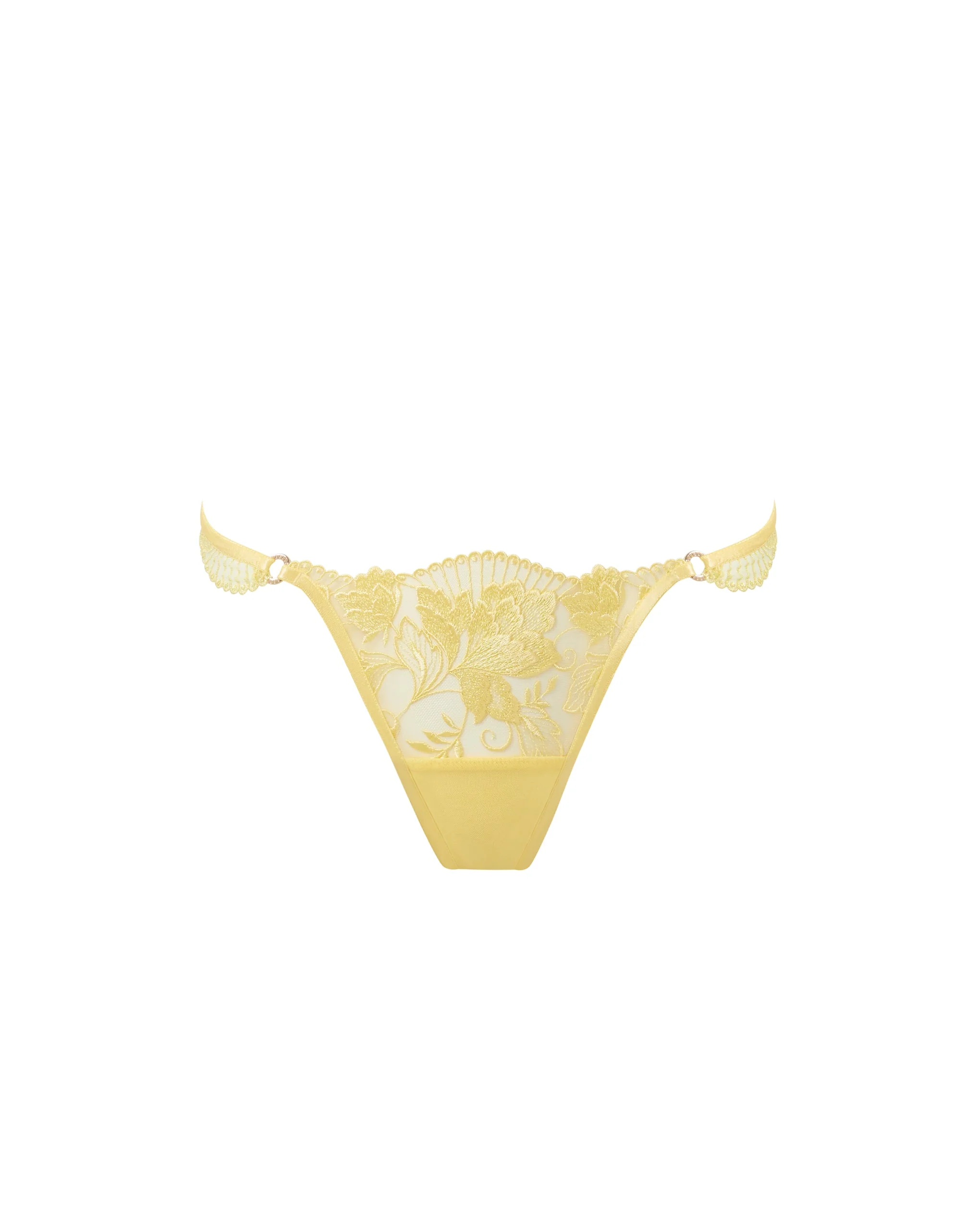 Gabriella Floral Embroidered Brief Yellow - Image 5