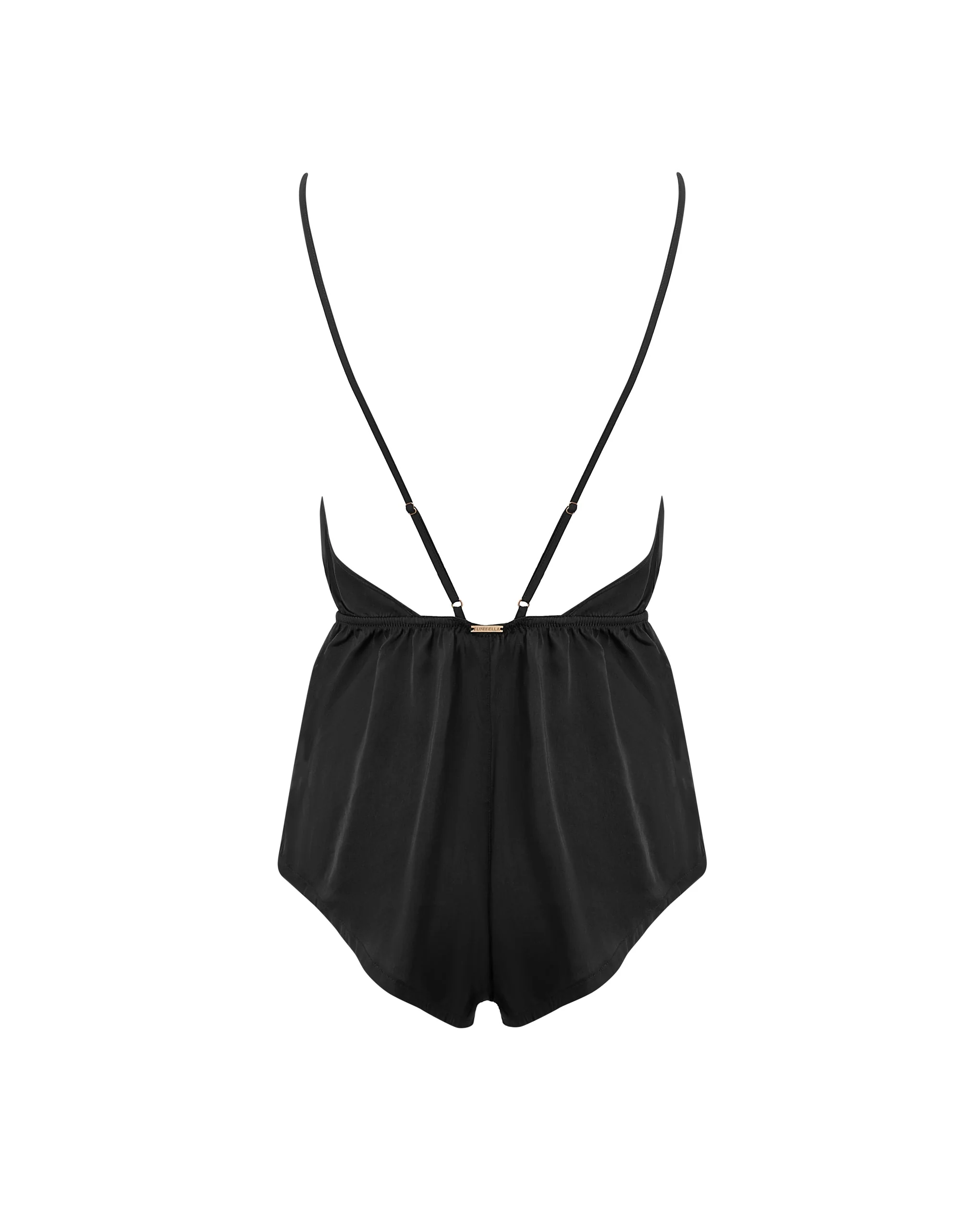 Genevieve Luxury Satin Teddy Black/Sheer - Image 6