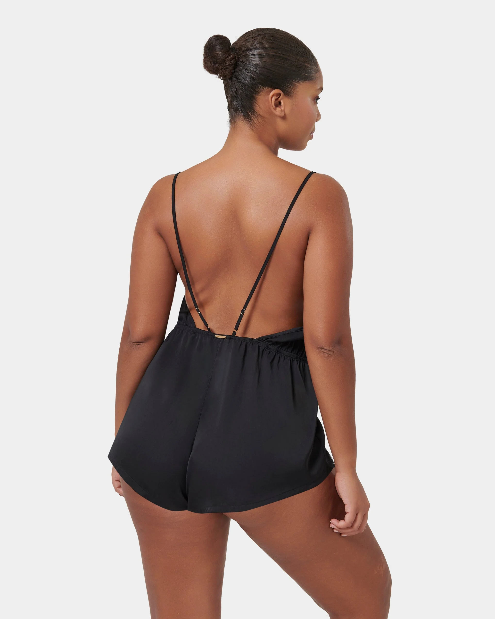 Genevieve Luxury Satin Teddy Black/Sheer - Image 8