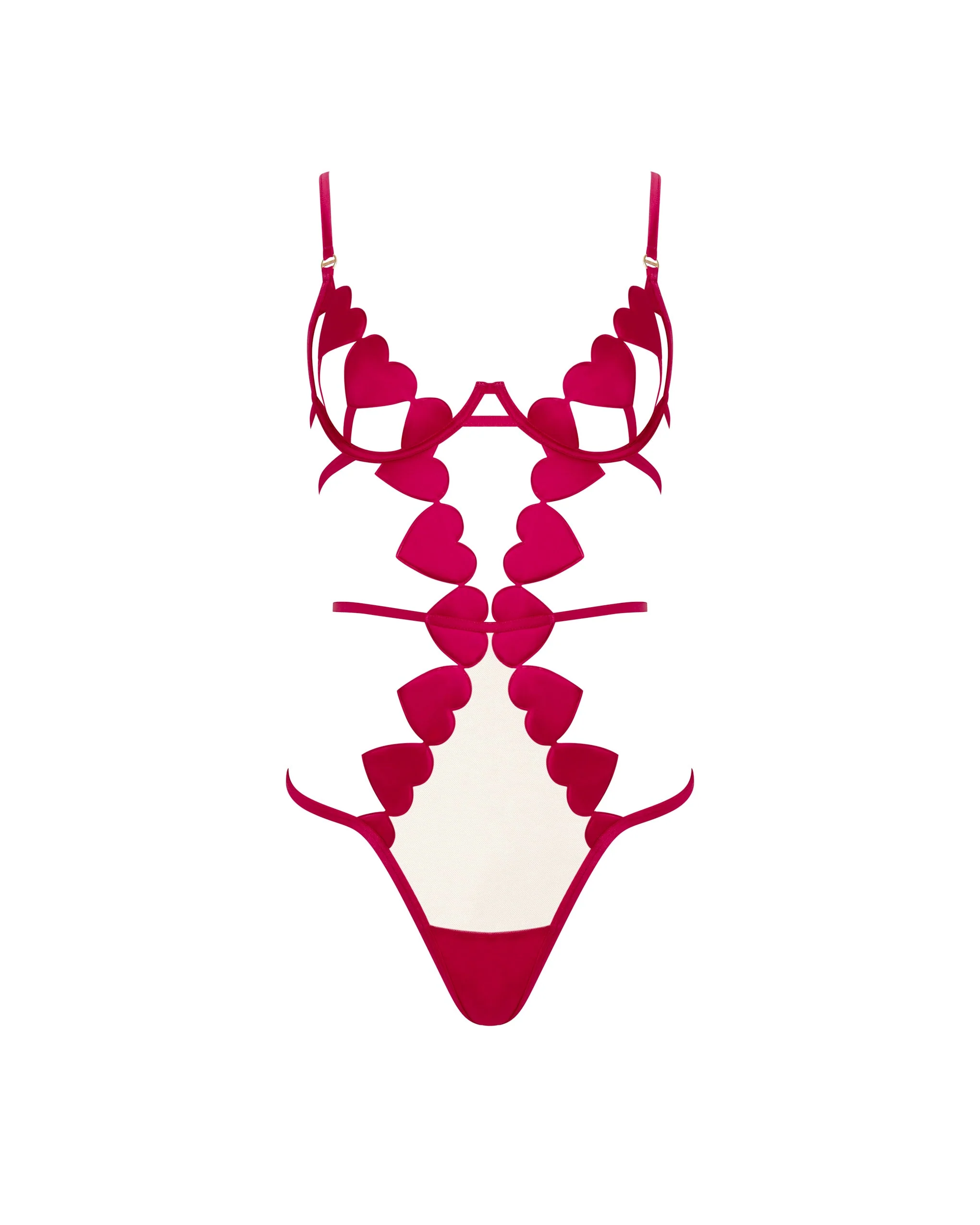 Gia Open Heart Bodysuit Pink - Image 5