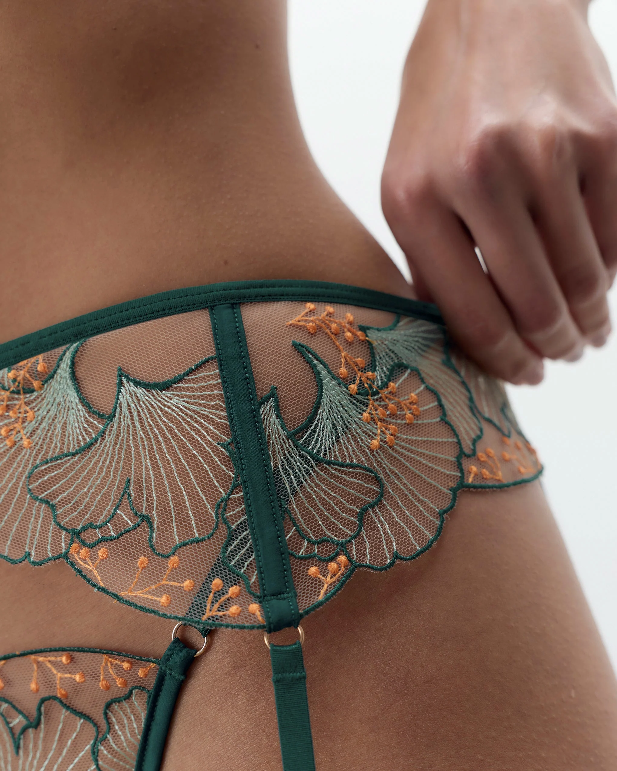 Gianna Thigh Harness Green/Orange - Image 4
