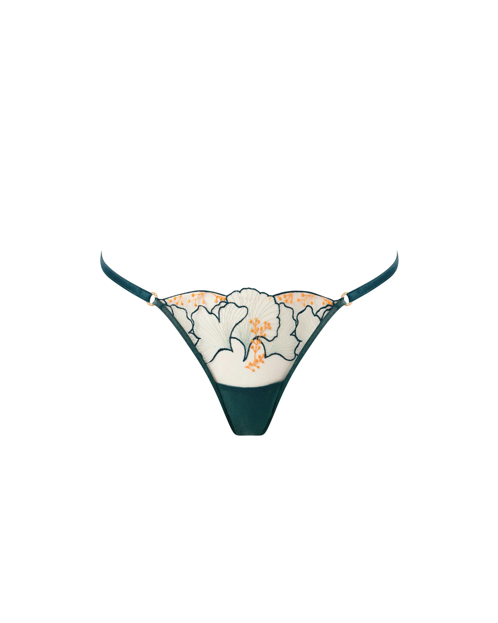 Gianna Sheer String Thong Green/Orange - Image 5