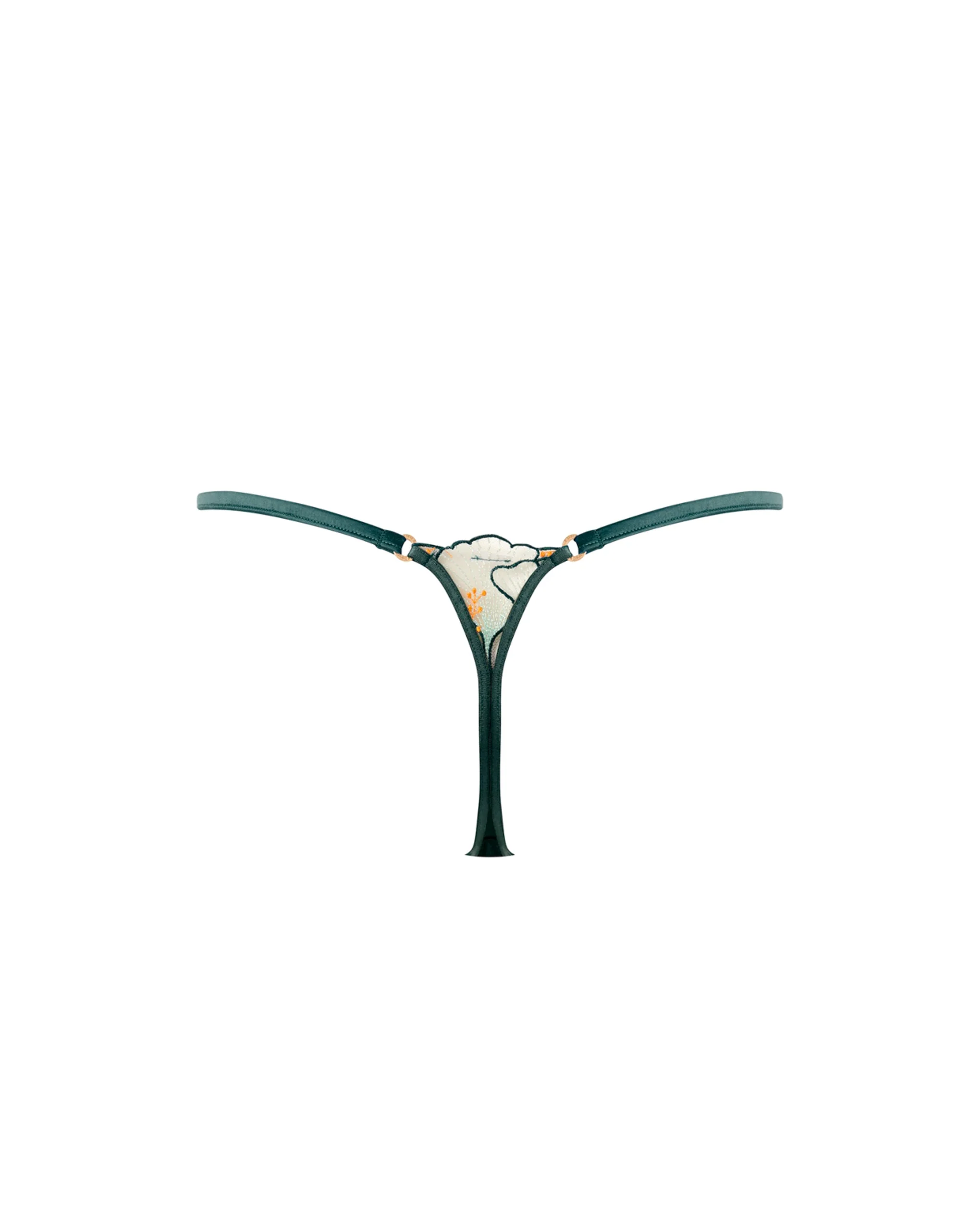 Gianna Sheer String Thong Green/Orange - Image 6