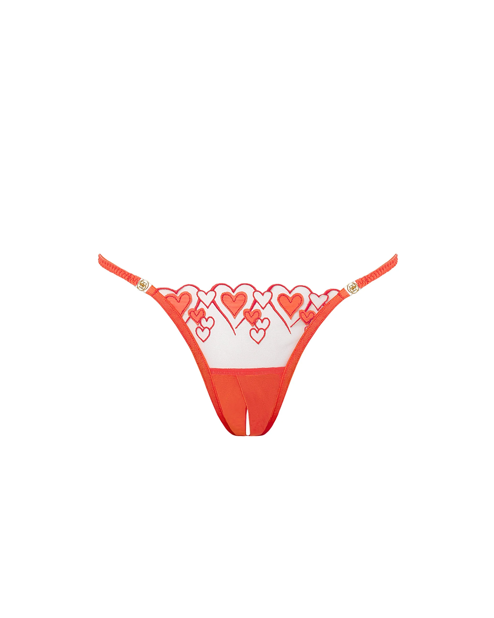Harlow Open Back Heart Brief Coral - Image 5
