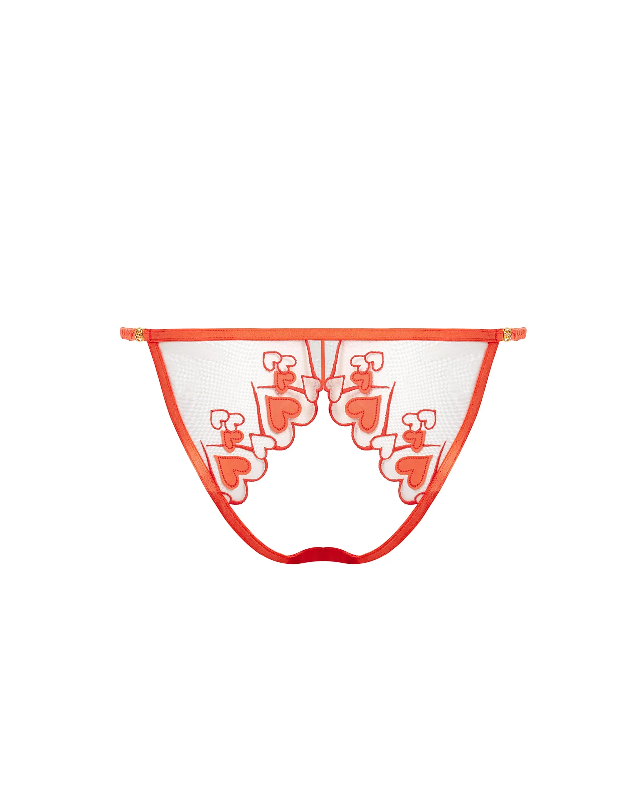 Harlow Open Back Heart Brief Coral - Image 6