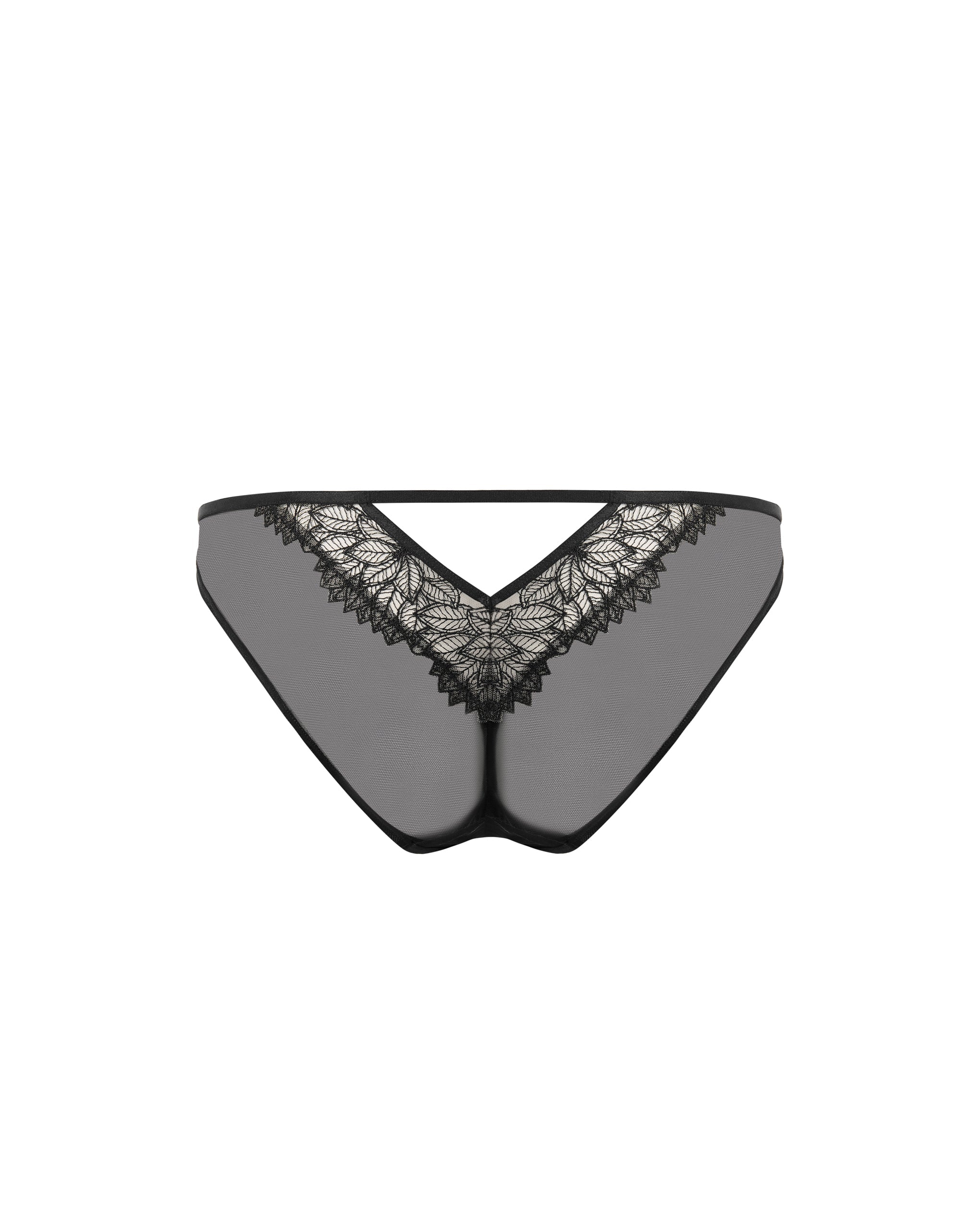 Inaya Sheer Floral Brief Black - Image 6