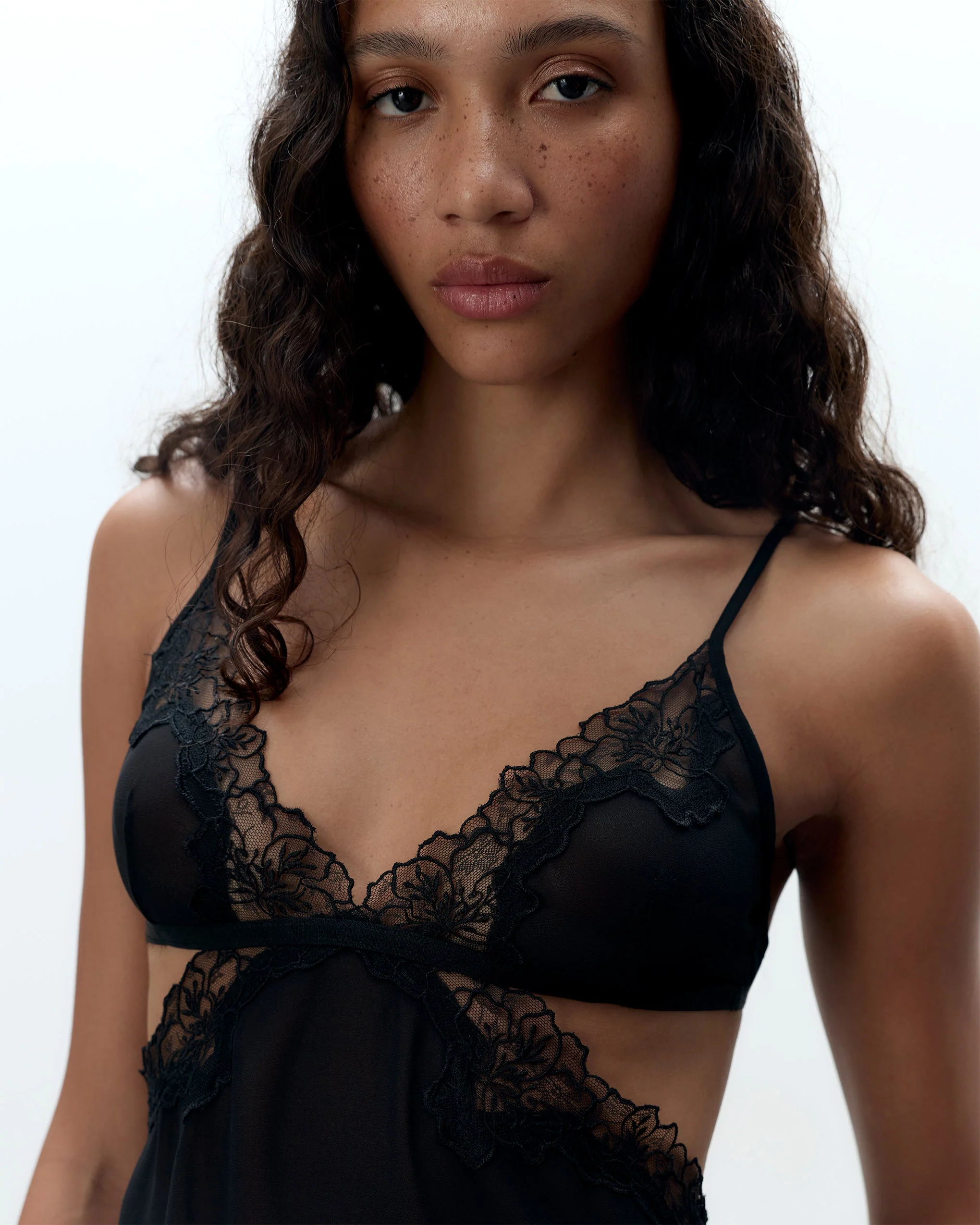 Julianne Long Chemise Black - Image 2
