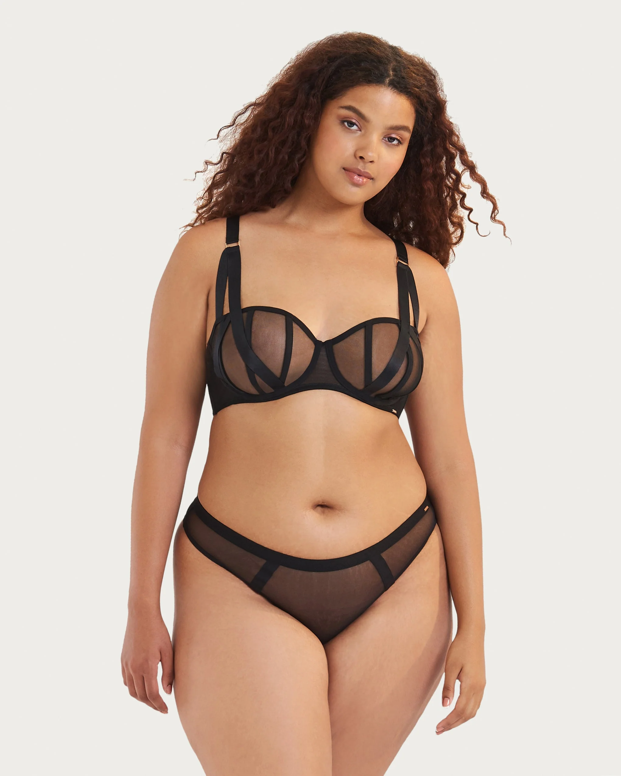 Karolina Strappy Balcony Bra Black - Image 11