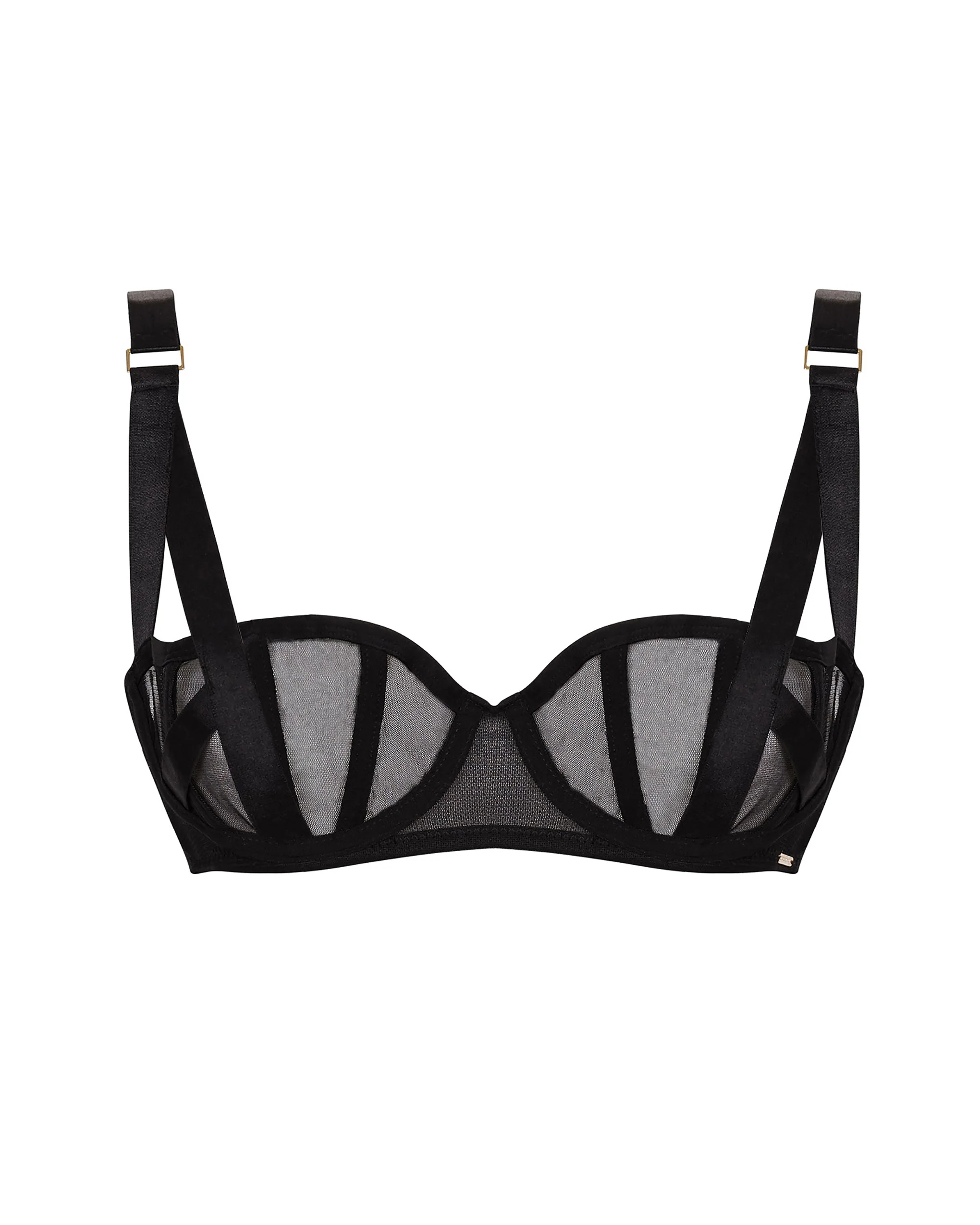 Karolina Strappy Balcony Bra Black - Image 5