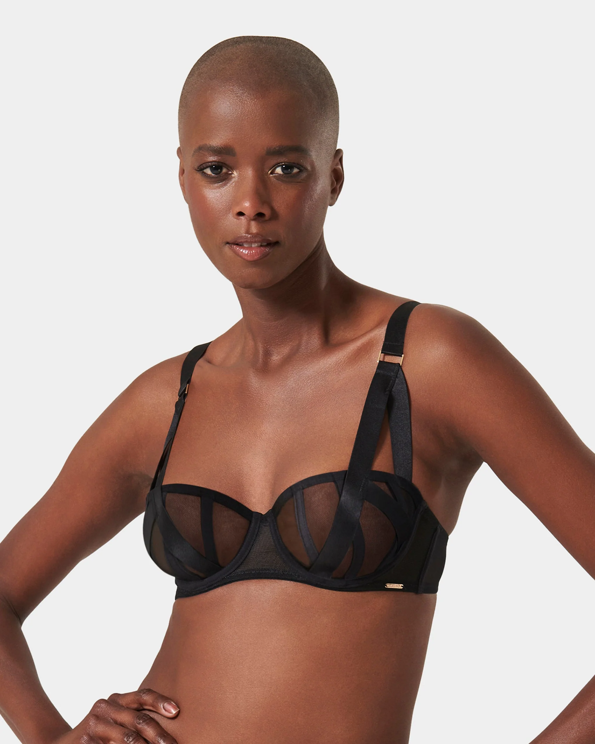 Karolina Strappy Balcony Bra Black - Image 7