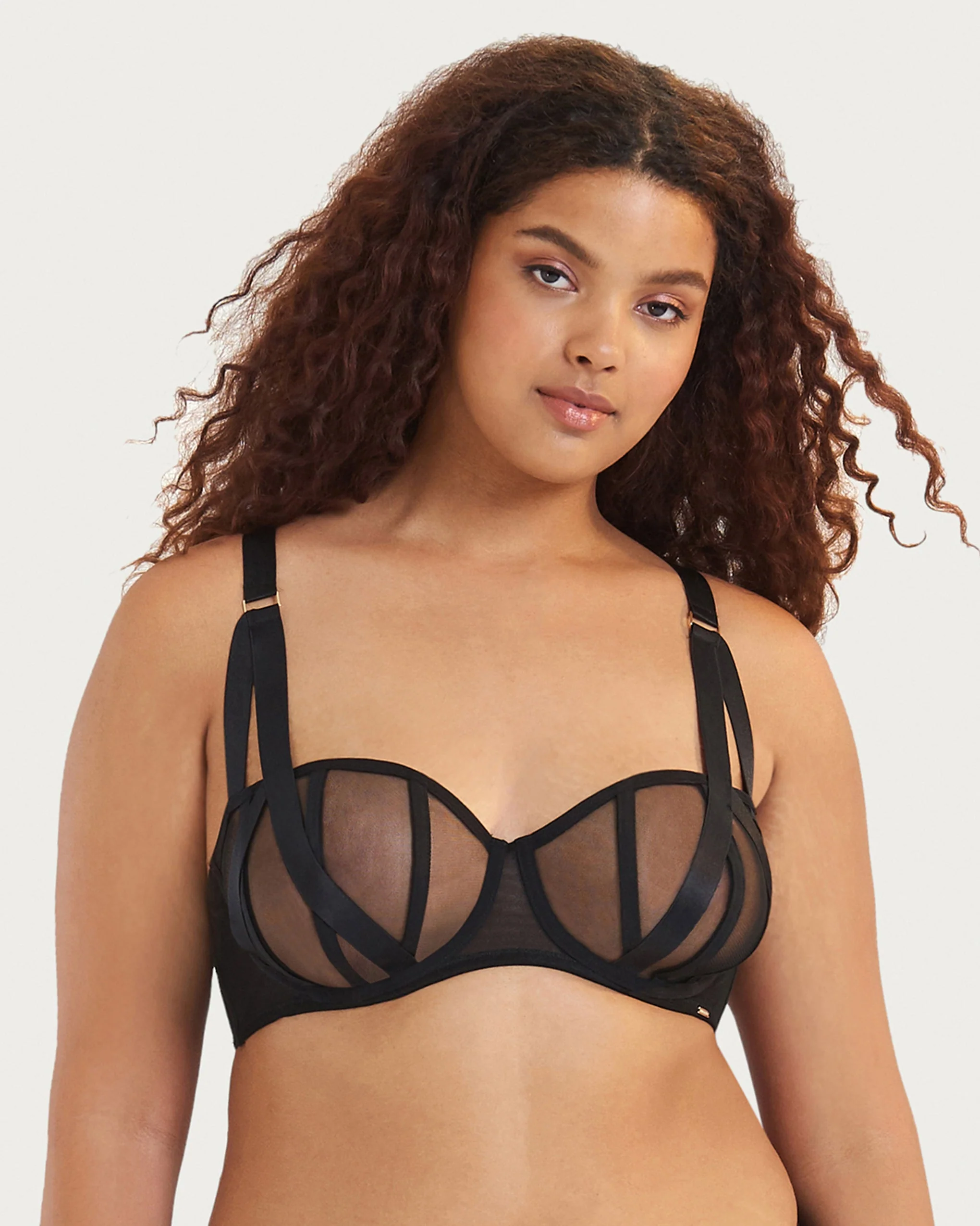 Karolina Strappy Balcony Bra Black - Image 9