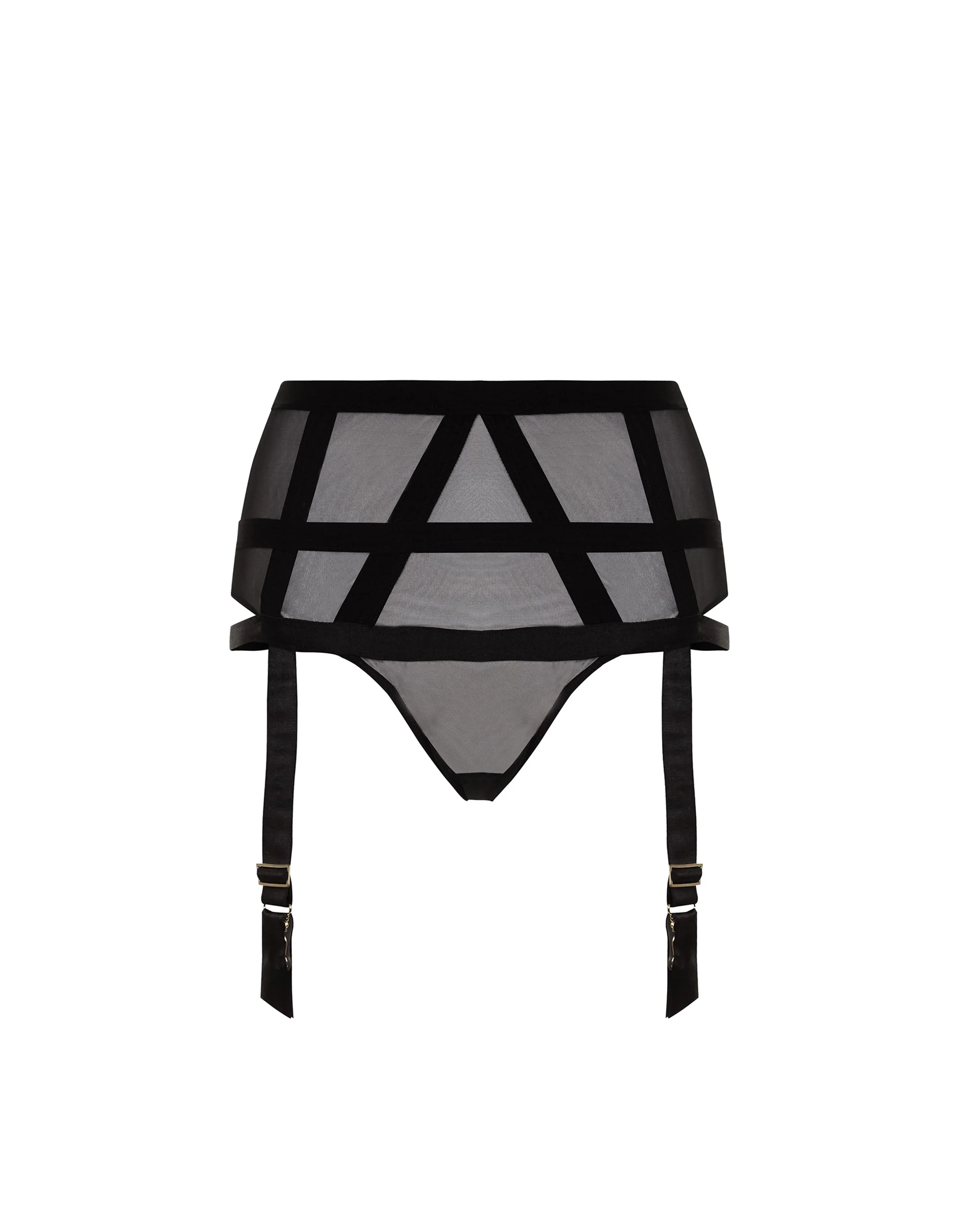 Karolina Suspender Thong in Black - Image 5