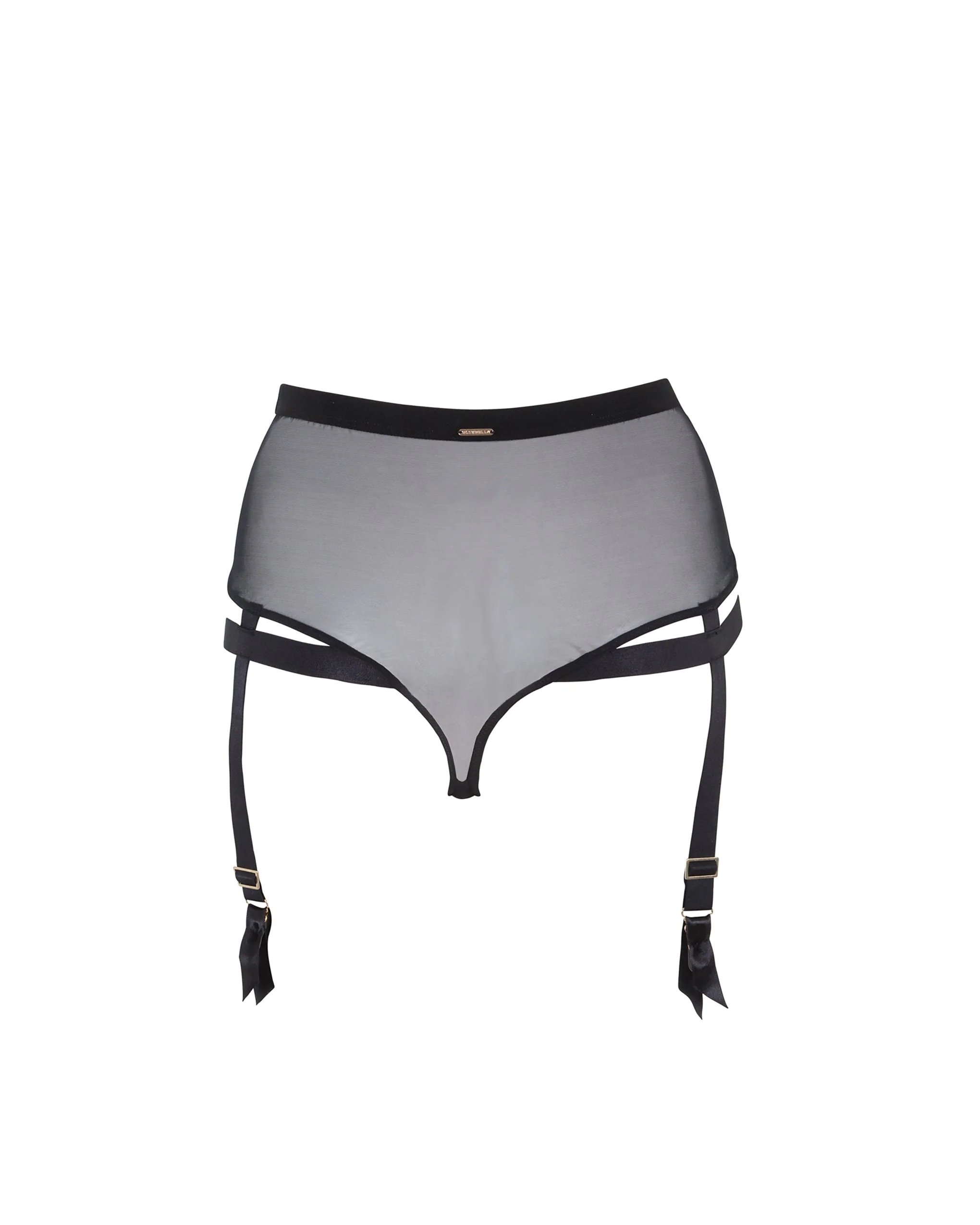 Karolina Suspender Thong in Black - Image 6