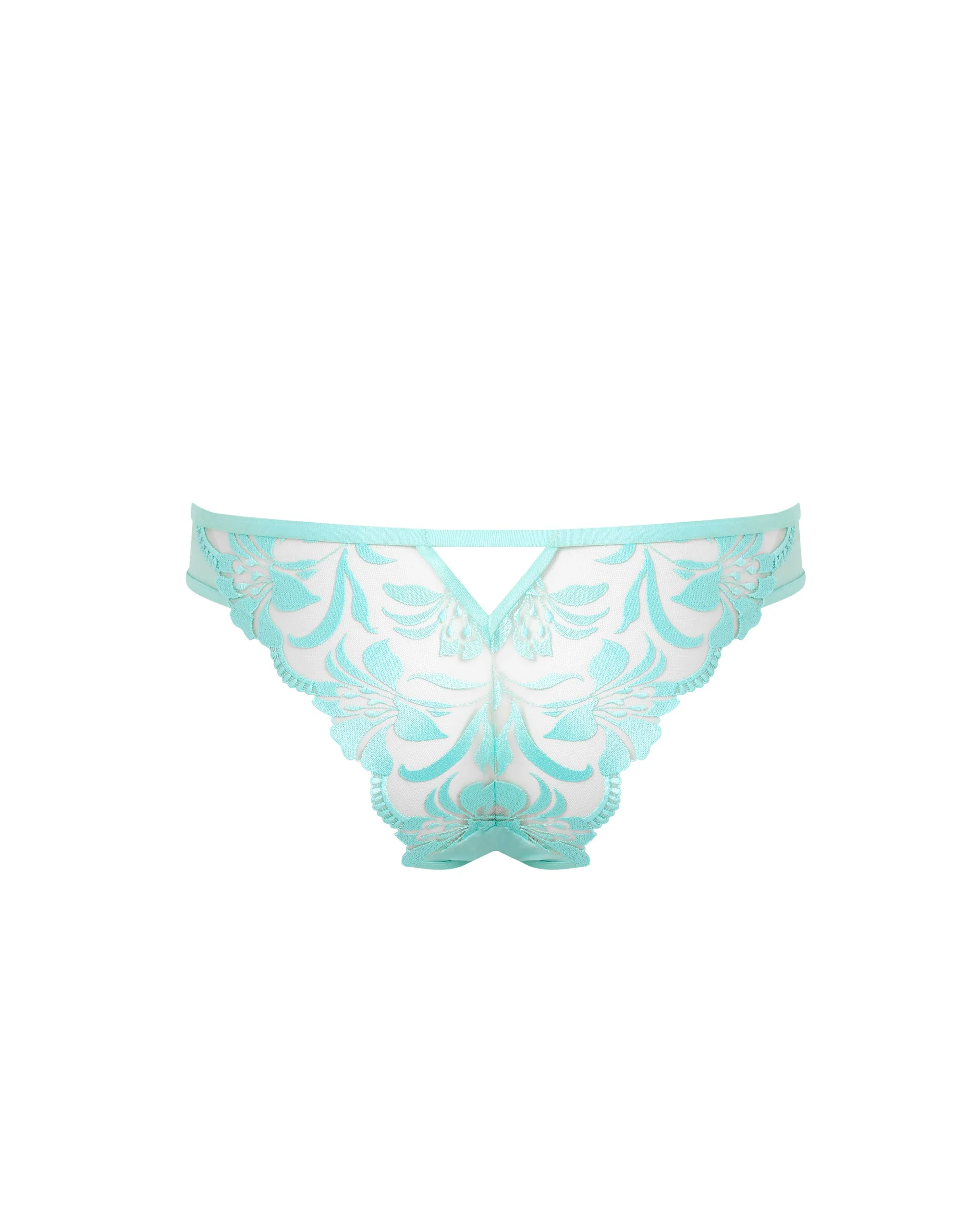 Leonora Floral Embroidered Brief Blue - Image 6